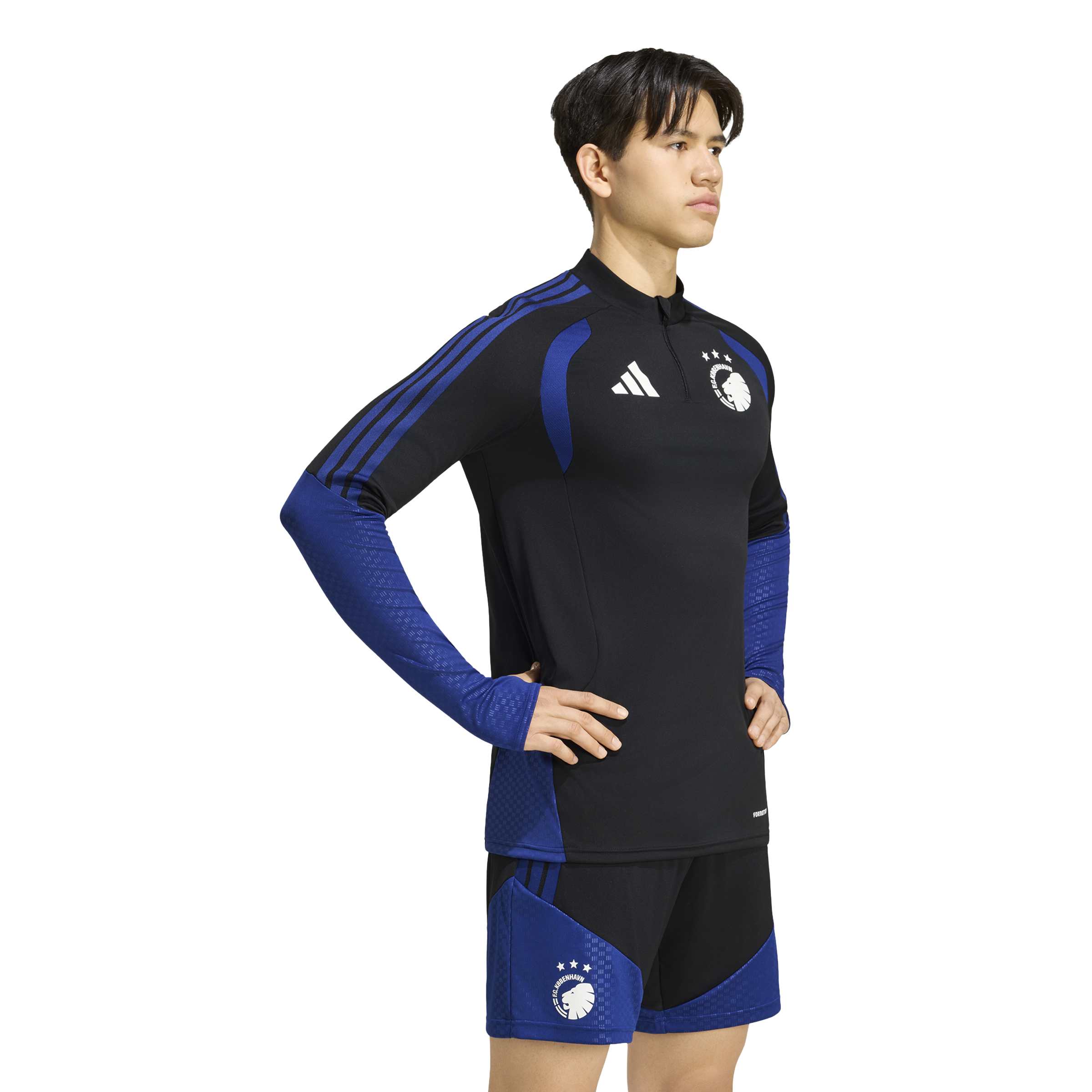 Adidas Kopenhagen Trainingstrui 1/4-Zip 2026-2027 Zwart Donkerblauw Wit
