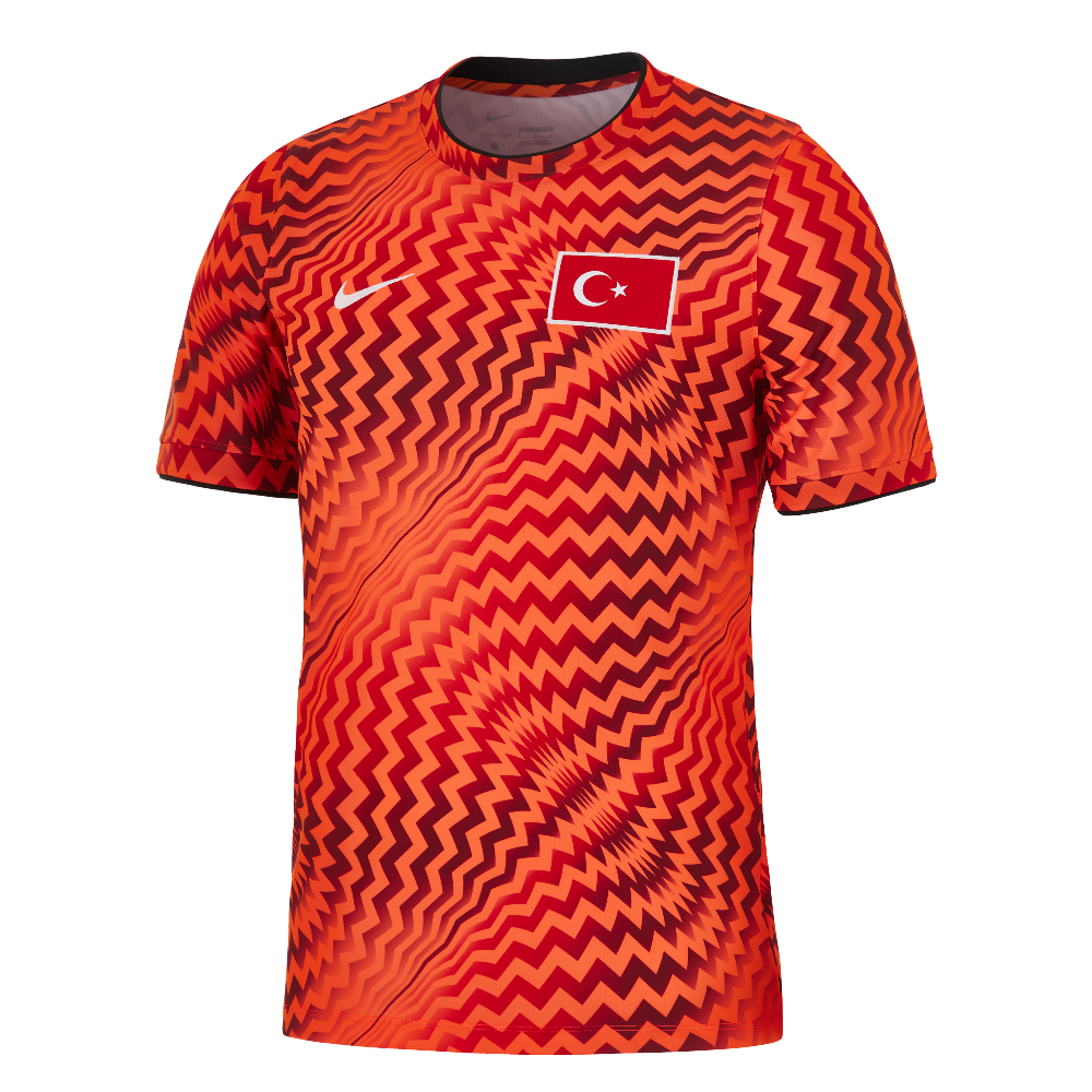 Nike Turkije Pre-Match Trainingsshirt 2026-2028 Felrood Donkerrood
