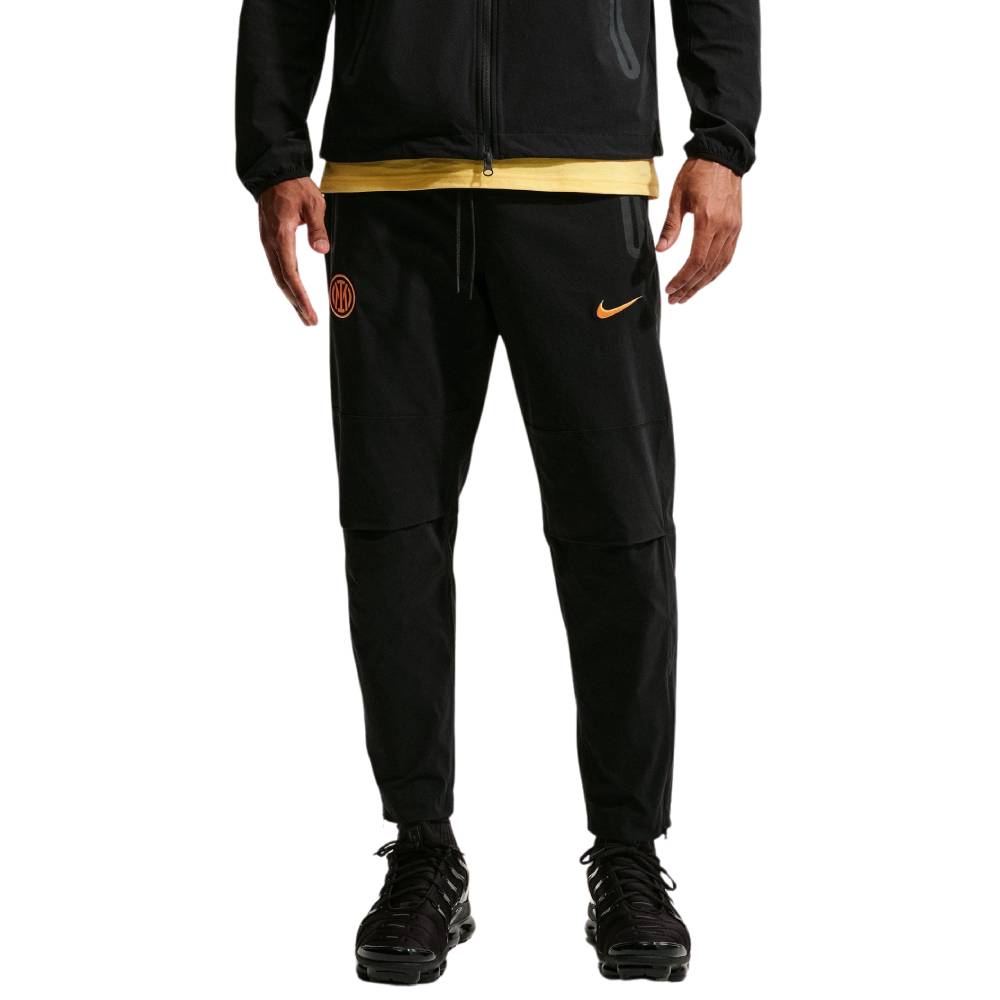 Nike Inter Milan Tech Woven Trainingsbroek 2026-2027 Zwart Goudgeel