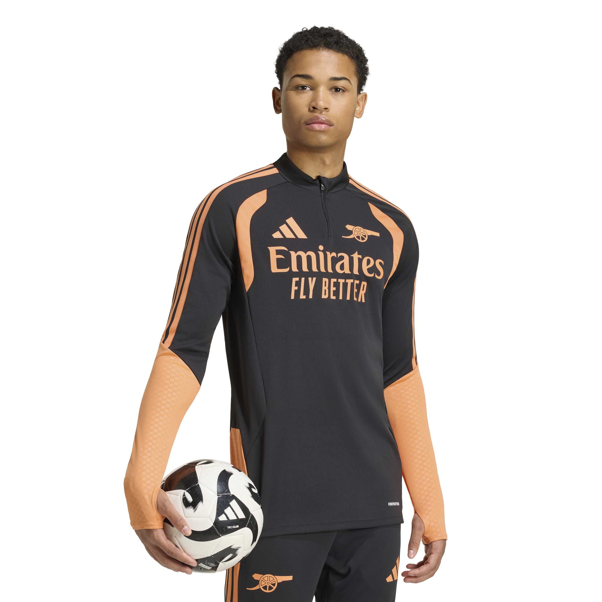 Adidas Arsenal Trainingstrui 1/4-Zip 2026-2027 Zwart Oranje