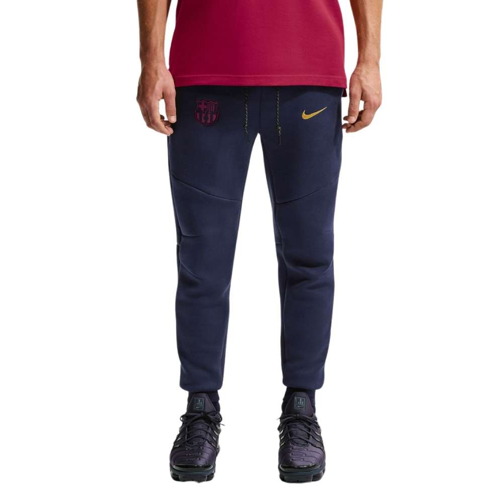 Nike FC Barcelona Tech Fleece Joggingbroek 2026-2027 Donkerblauw Zwart Geel Roze