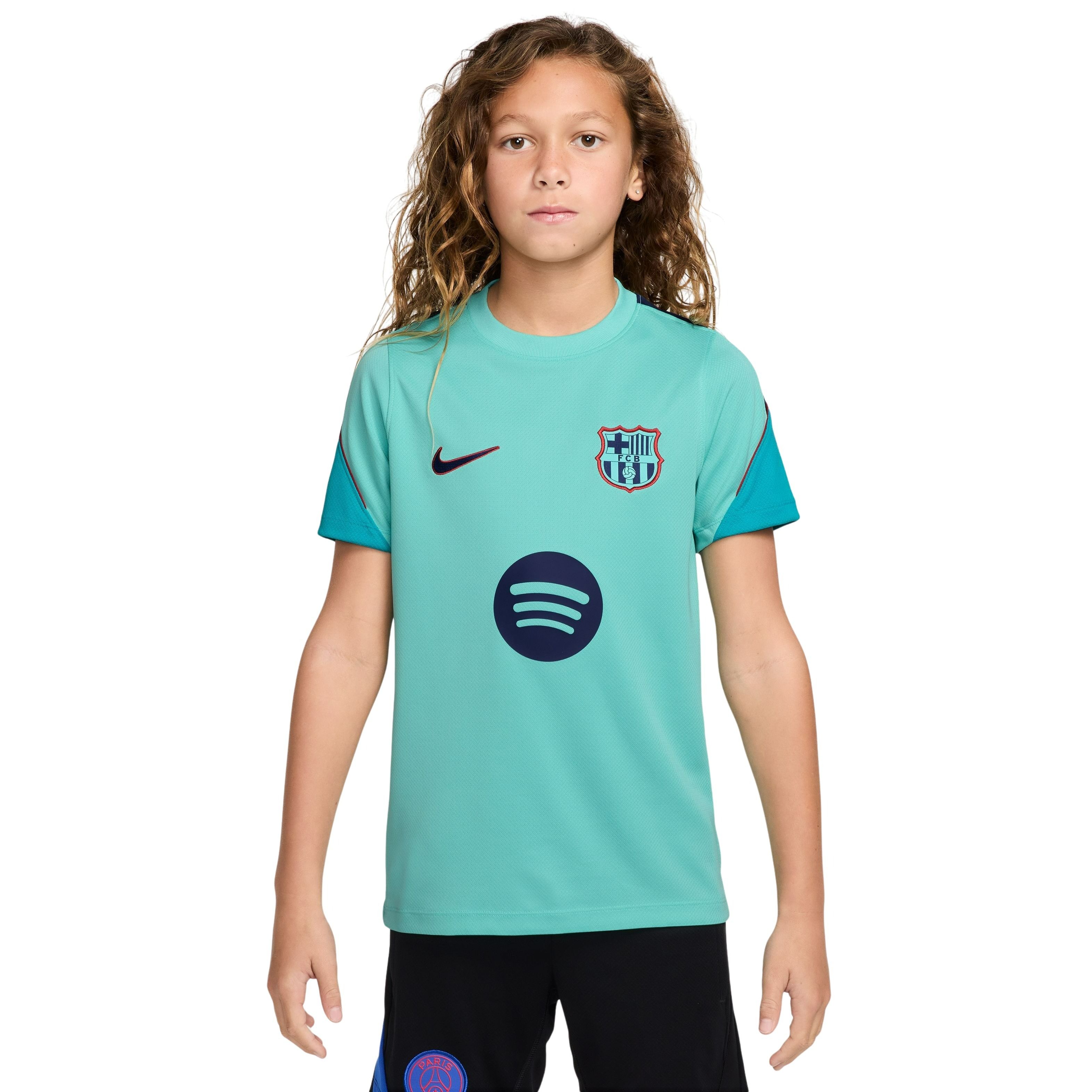 Nike FC Barcelona Strike Trainingsshirt 2026-2027 Kids Licht Turquoise Donkerblauw Rood