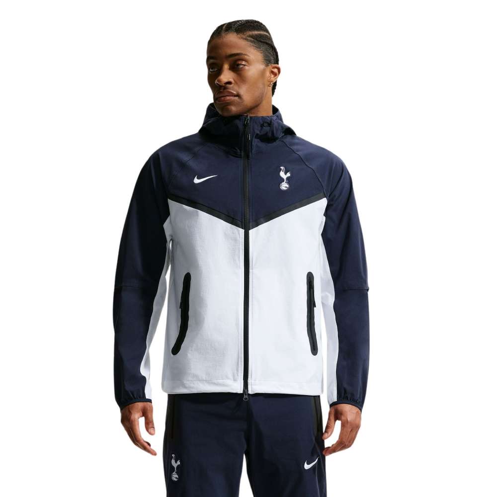 Nike Tottenham Hotspur Tech Woven Windrunner Jack Wit Donkerblauw
