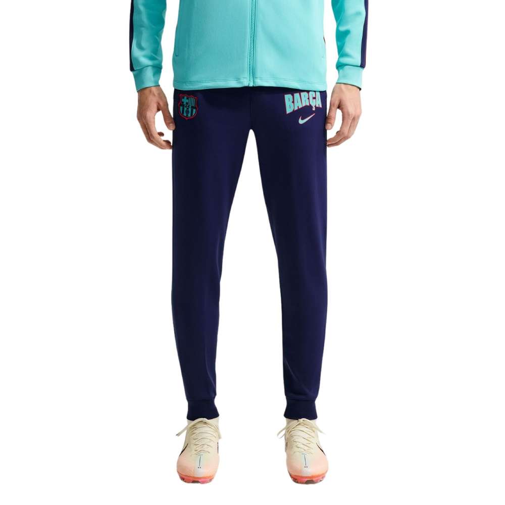 Nike FC Barcelona Strike Trainingsbroek 2026-2027 Donkerblauw Lichtgroen Rood