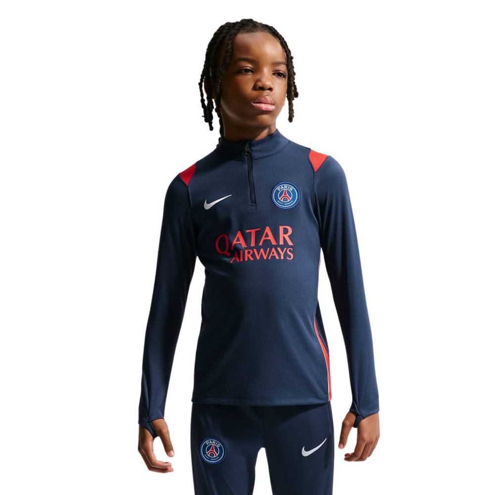 Nike Paris Saint-Germain Academy Pro Trainingstrui 1/4-Zip 2026-2027 Kids Donkerblauw Rood Wit