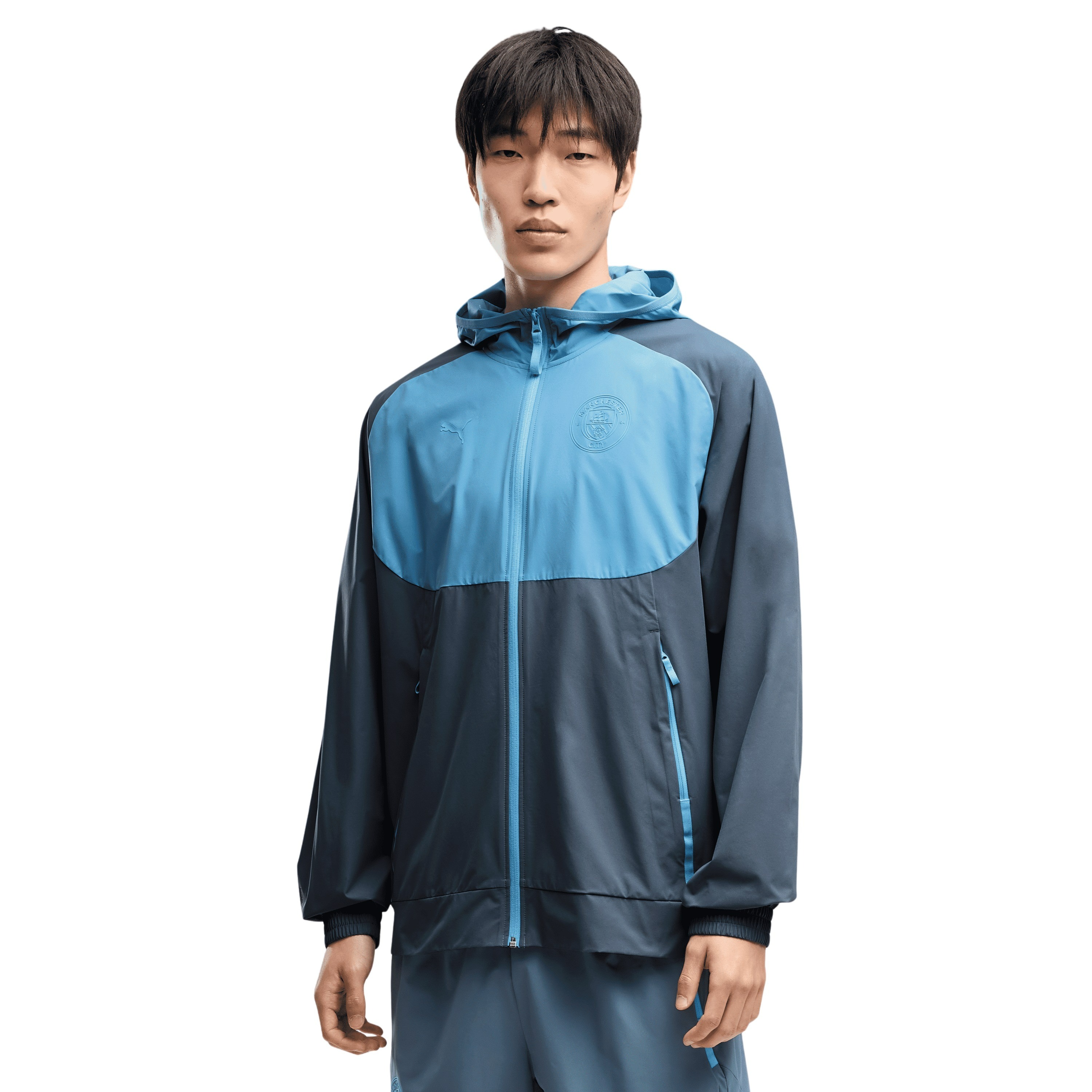 PUMA Manchester City tech Woven Trainingsjack 2026-2027 Donkerblauw Blauw