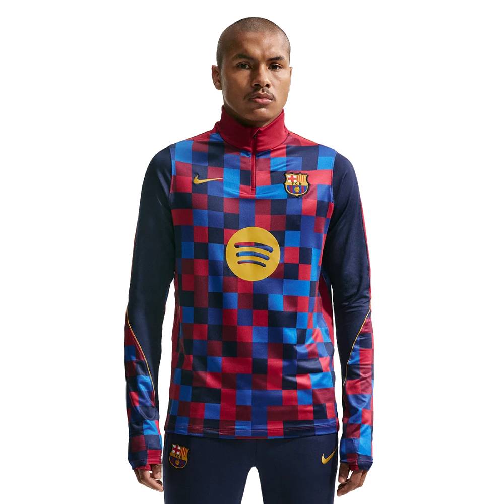 Nike FC Barcelona Strike Pre-Match Trainingstrui 1/4-Zip 2026-2027 Rood Donkerblauw Geel