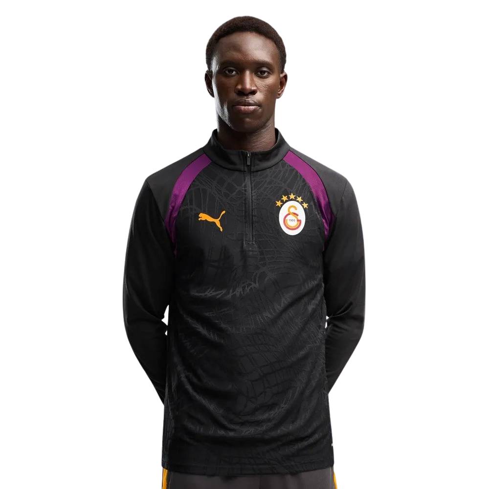 PUMA Galatasaray SK Trainingstrui 1/4-Zip 2026-2027 Donkergrijs Paars Oranje