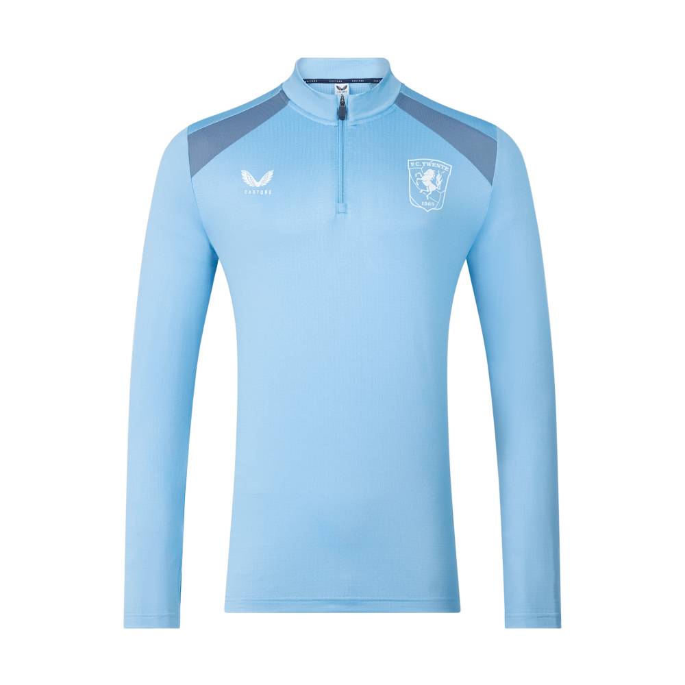 Castore FC Twente Trainingstrui 1/4-Zip 2026-2027 Lichtblauw Donkerblauw