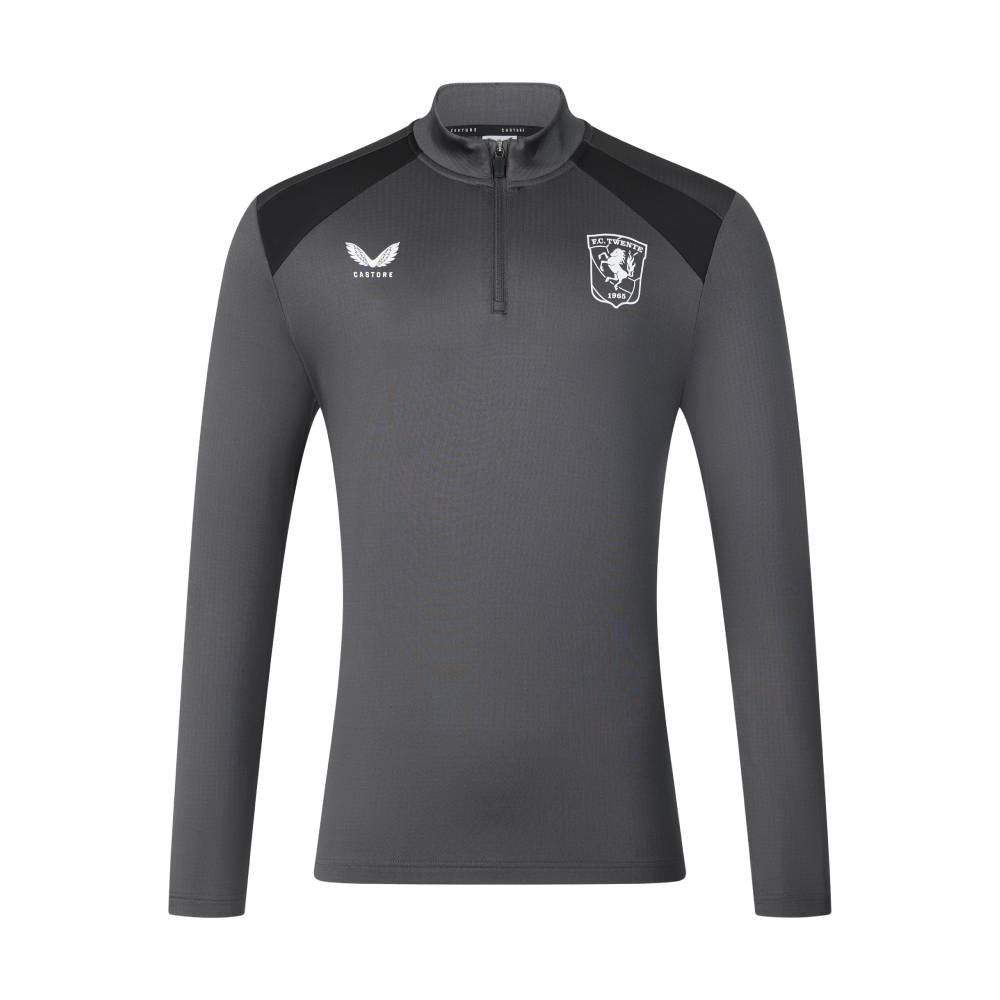 Castore FC Twente Trainingstrui 1/4-Zip 2026-2027 Donkergrijs Zwart