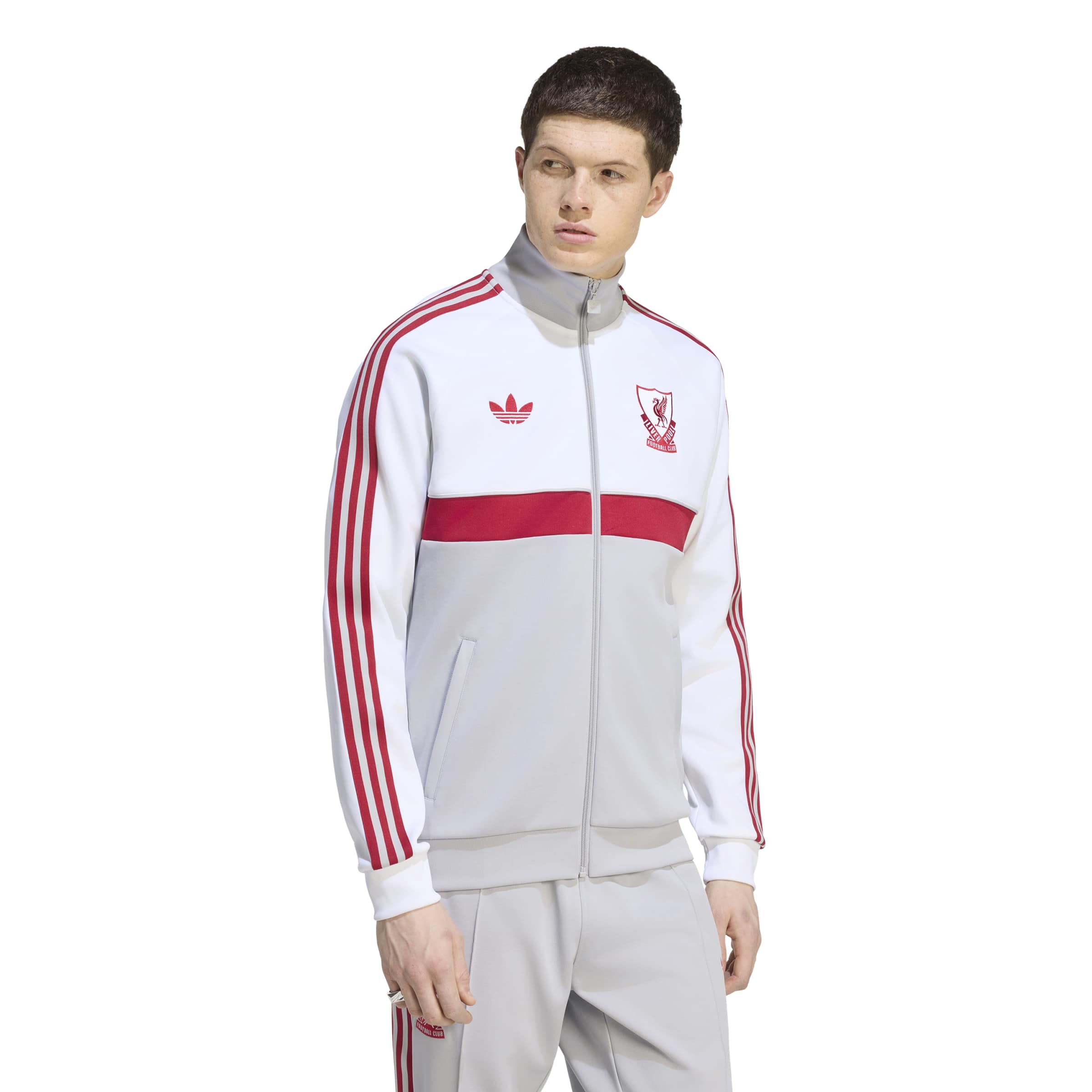 Adidas Liverpool Originals Trainingsjack Wit Grijs Rood