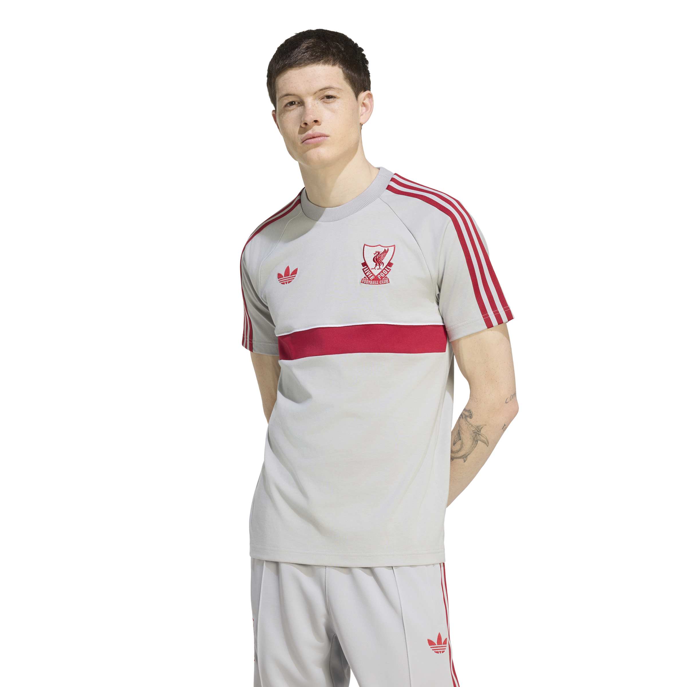 Adidas Liverpool Originals T-Shirt Grijs Rood