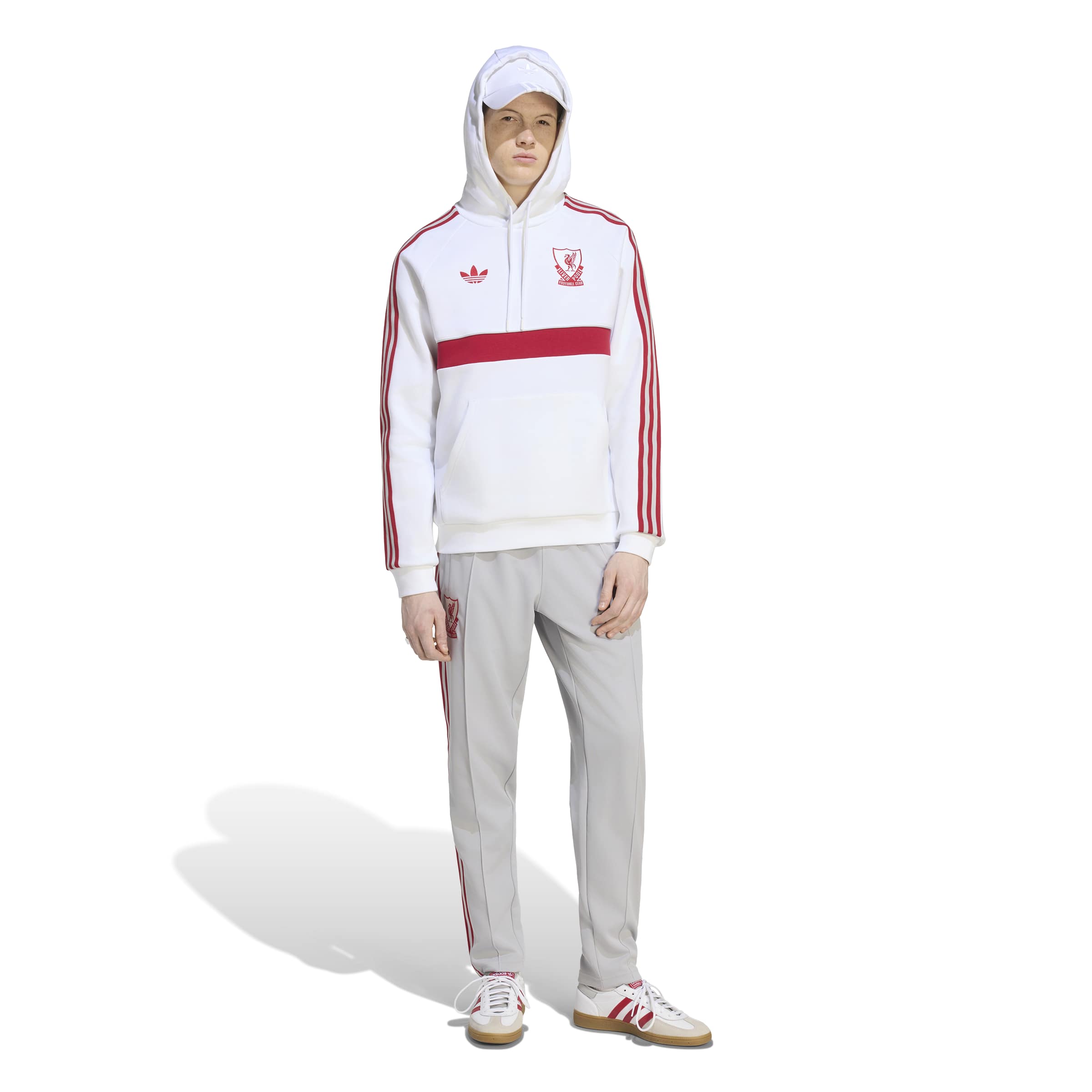 Adidas Liverpool Originals Crew Trainingspak Wit Grijs Rood