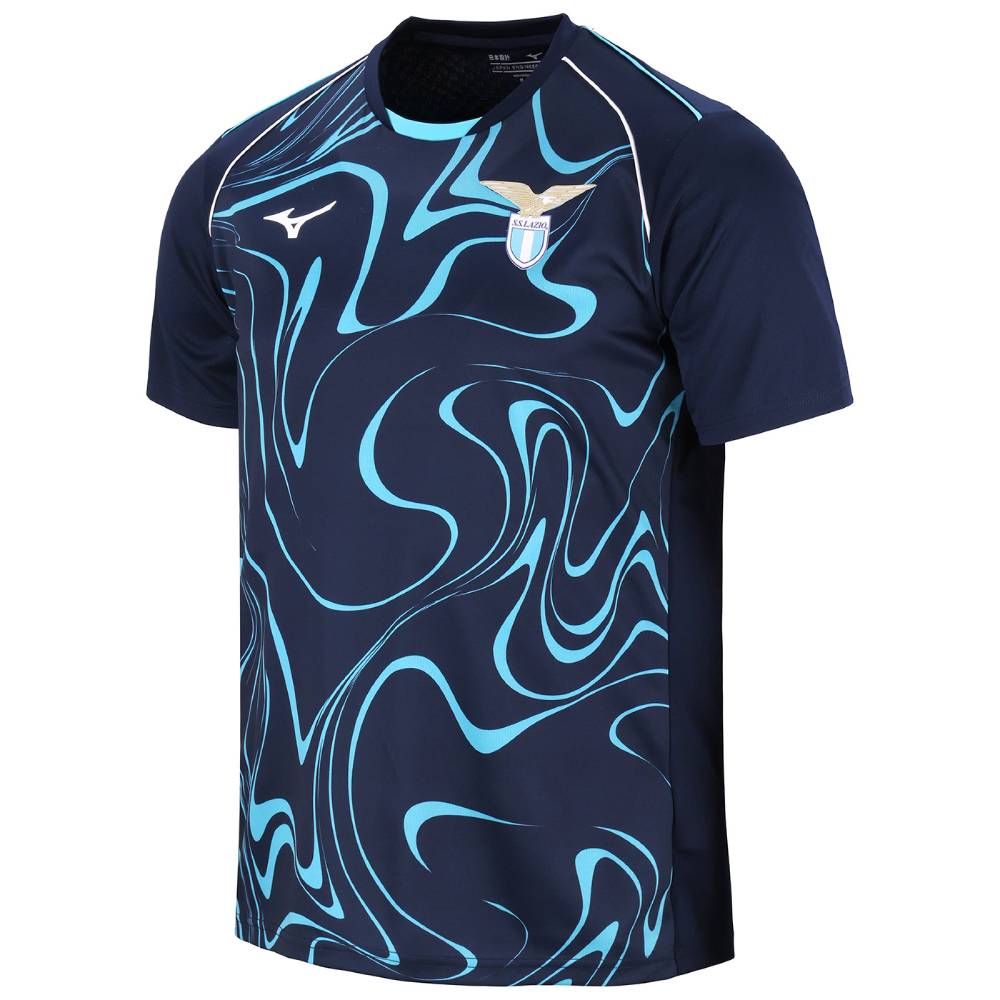 Mizuno Lazio Roma Pre-Match Trainingsshirt 2026-2027 Donkerblauw Blauw Wit