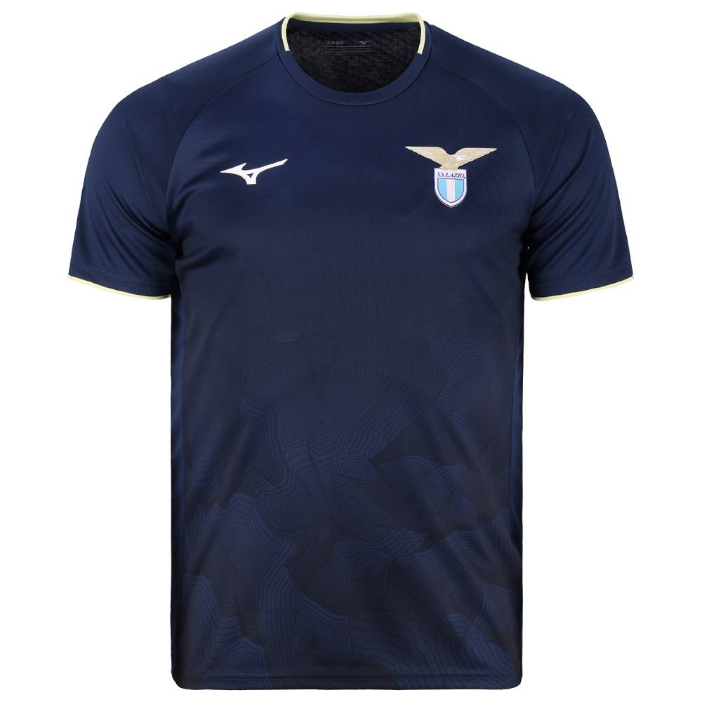 Mizuno Lazio Roma Trainingsshirt 2026-2027 Donkerblauw Lichtgeel Wit