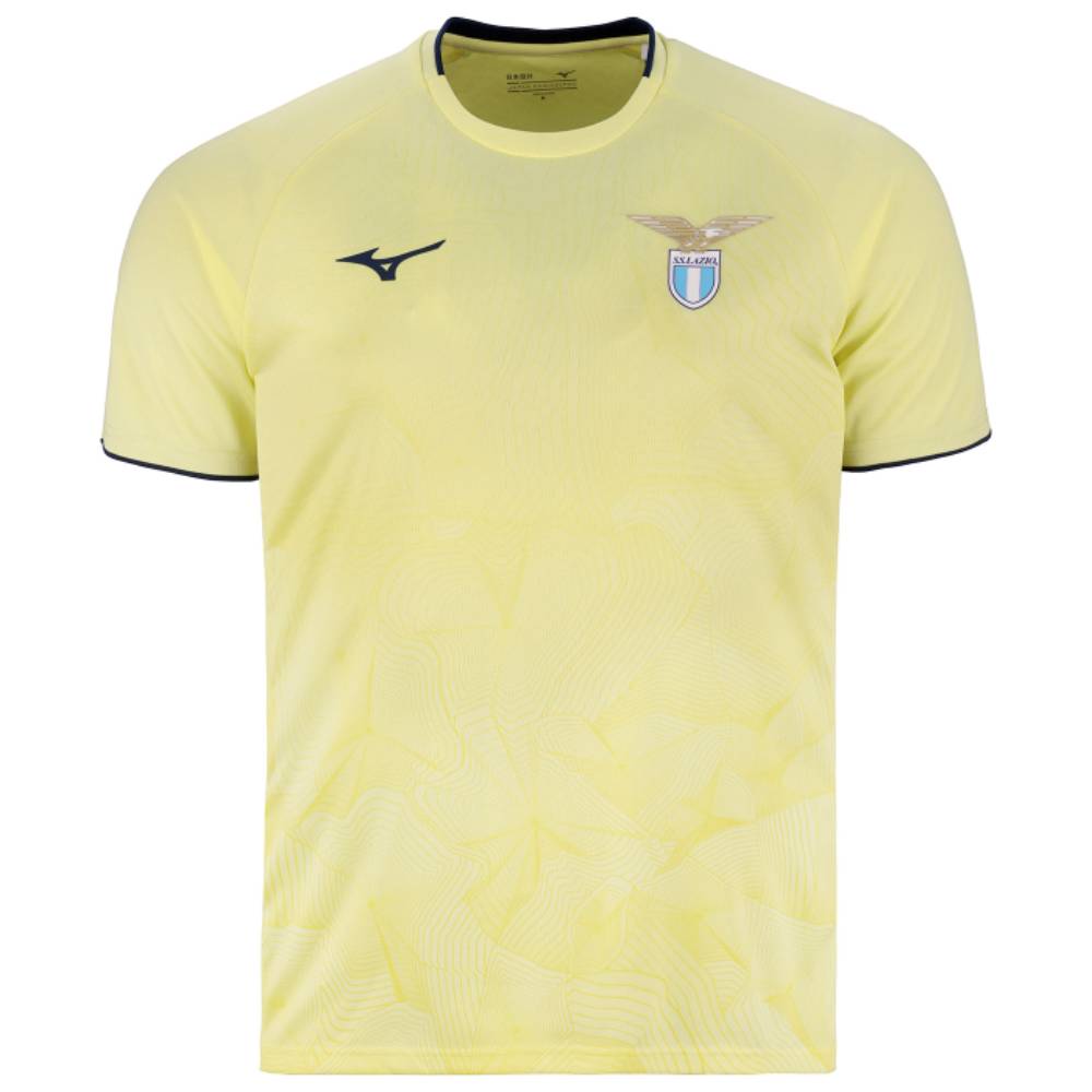 Mizuno Lazio Roma Trainingsshirt 2026-2027 Lichtgeel Donkerblauw