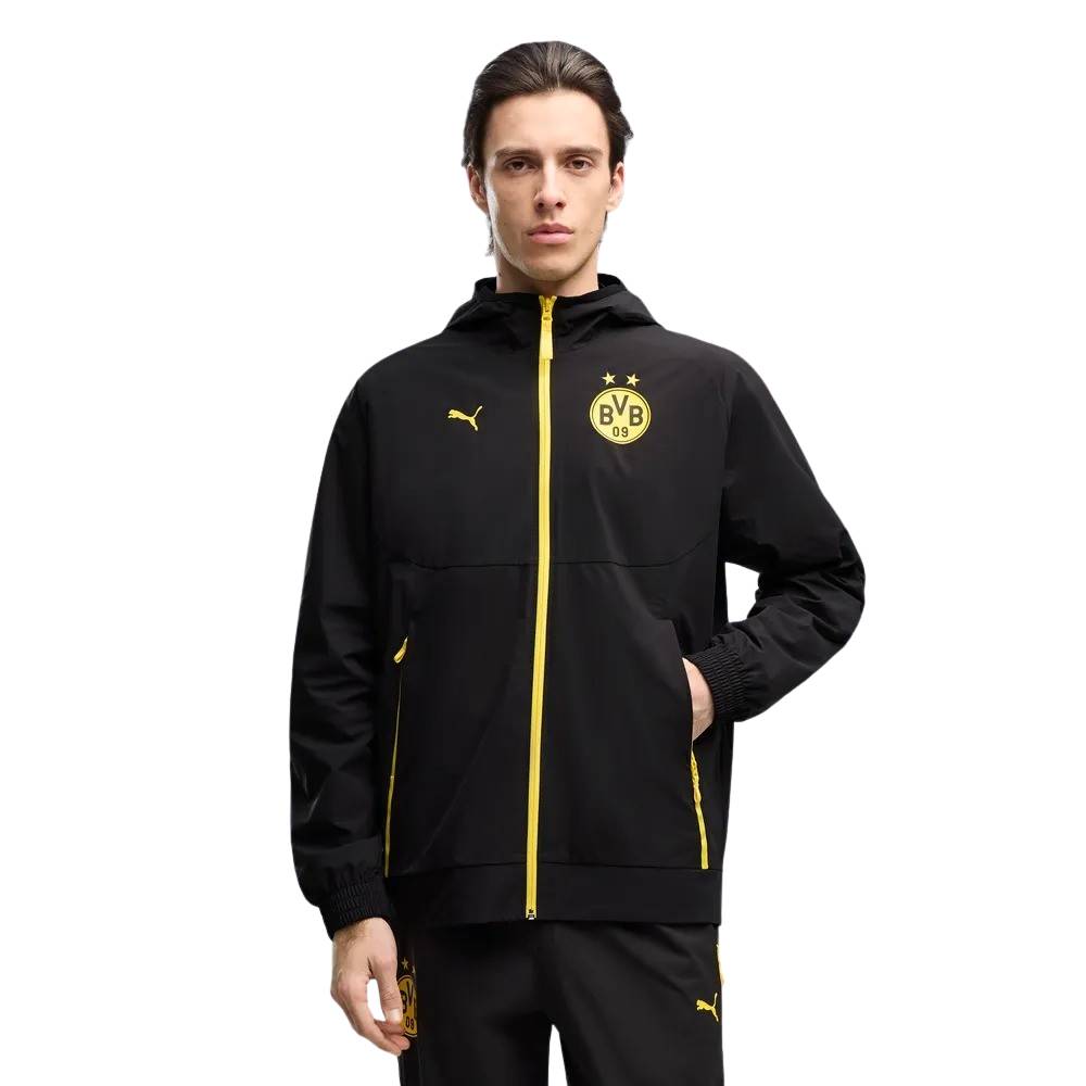 PUMA Borussia Dortmund tech Woven Trainingsjack 2026-2027 Zwart Geel
