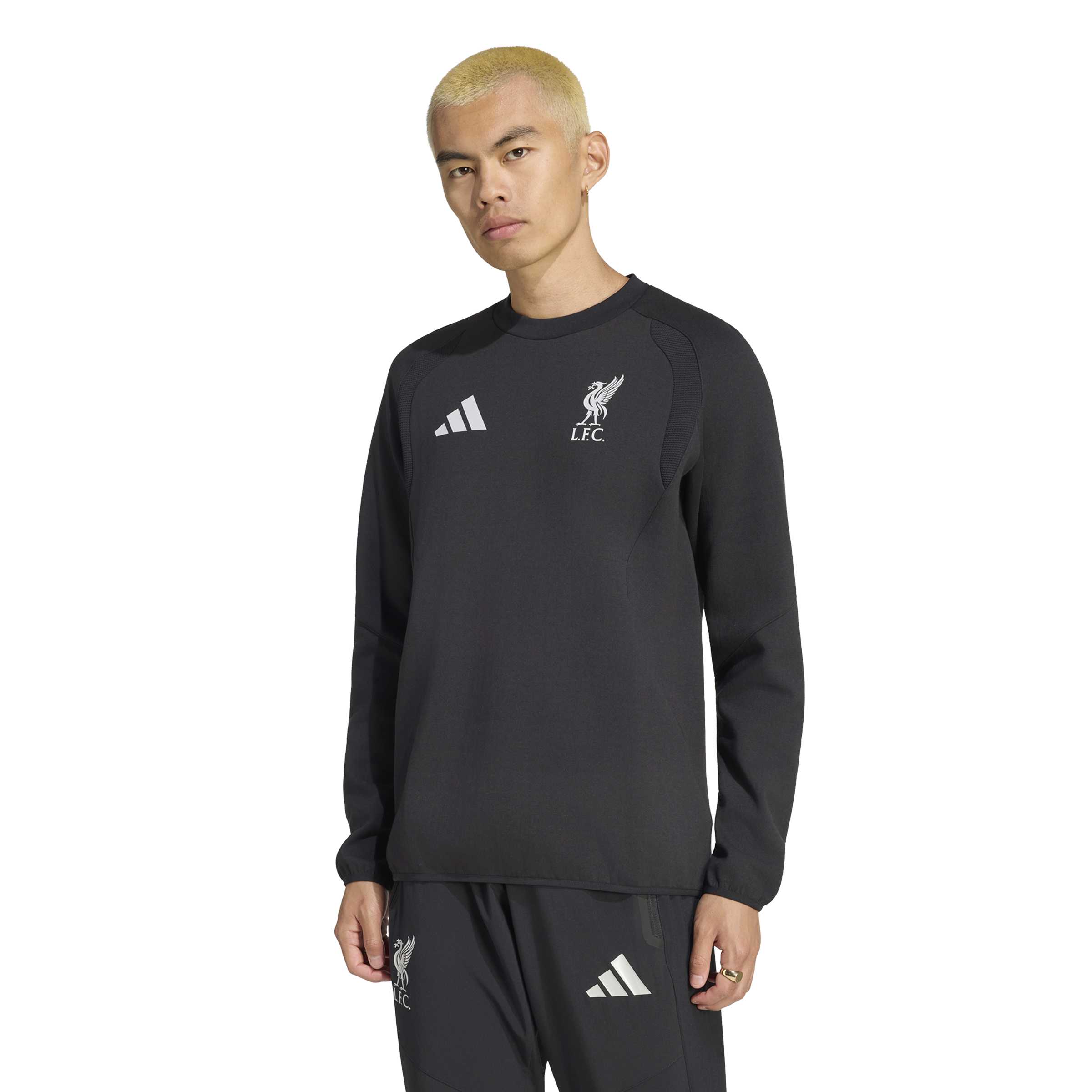 Adidas Liverpool Tiro Travel Crew Sweater 2026-2027 Zwart Wit