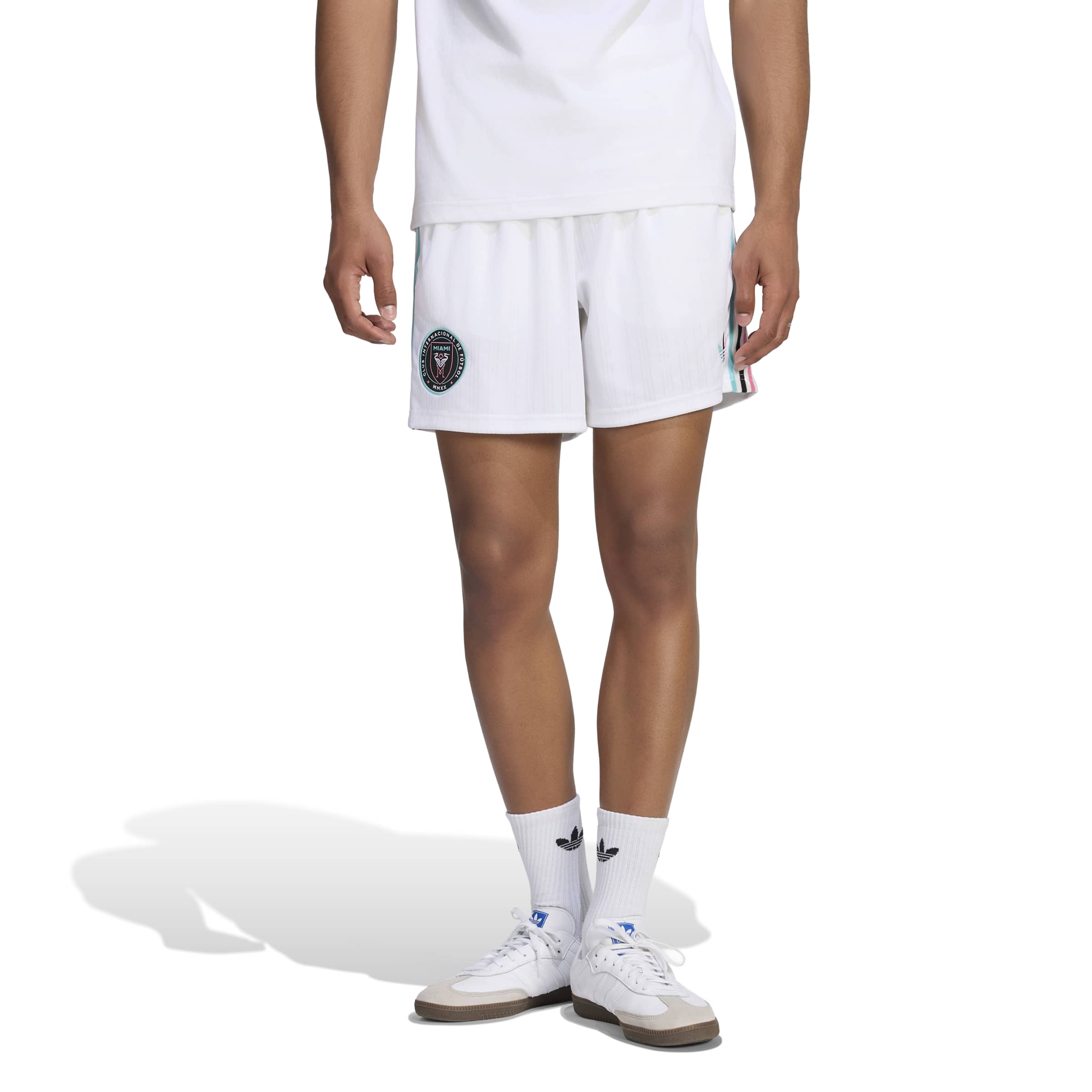 Adidas Inter Miami CF Originals Trainingsbroekje Wit Zwart Lichtblauw Roze