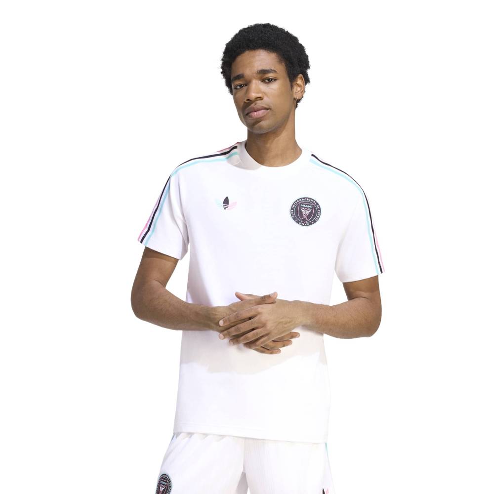 Adidas Inter Miami CF Originals T-Shirt Wit Zwart Lichtblauw Roze