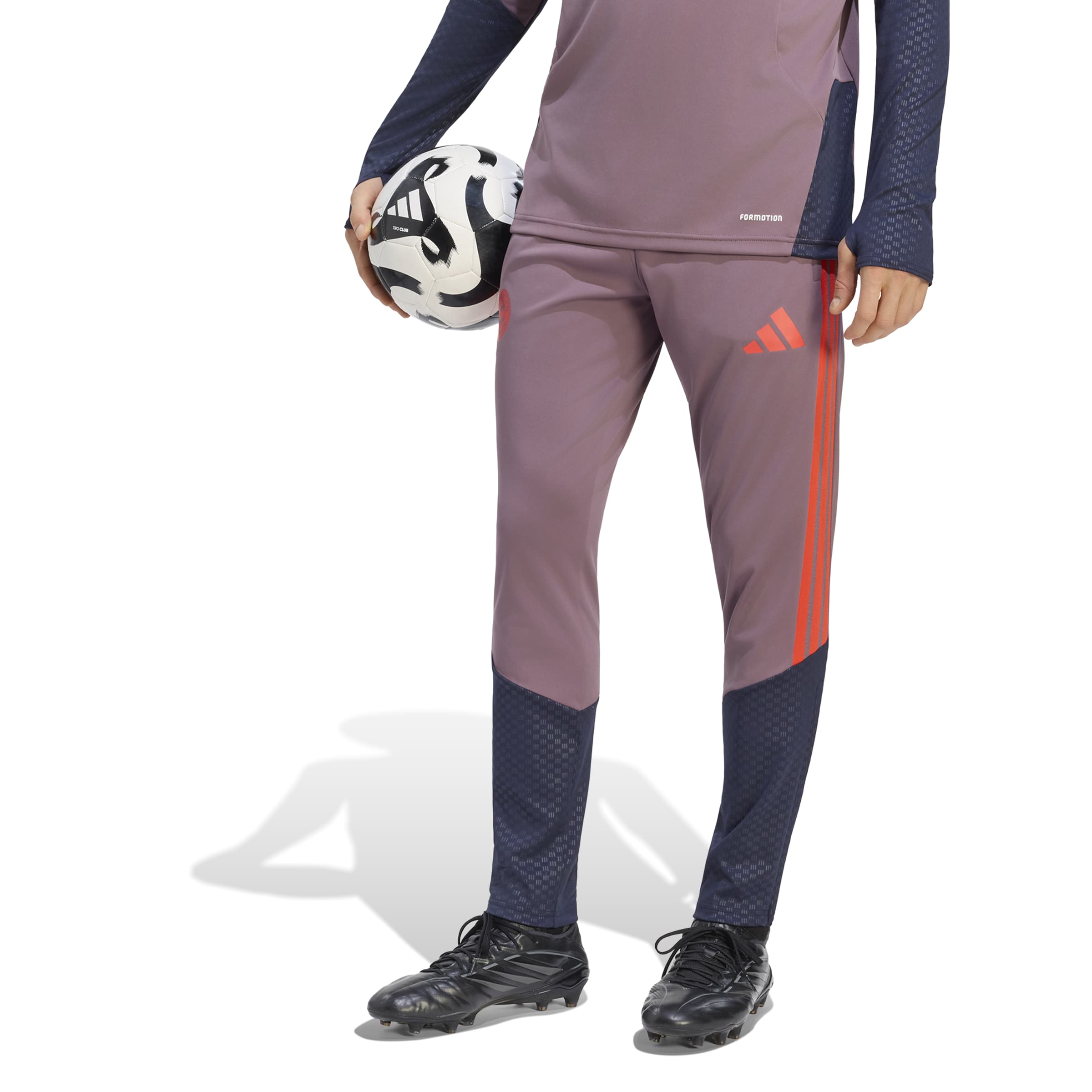 Adidas Bayern M&uuml;nchen Europees Trainingsbroek 2026-2027 Lichtpaars Zwart Rood