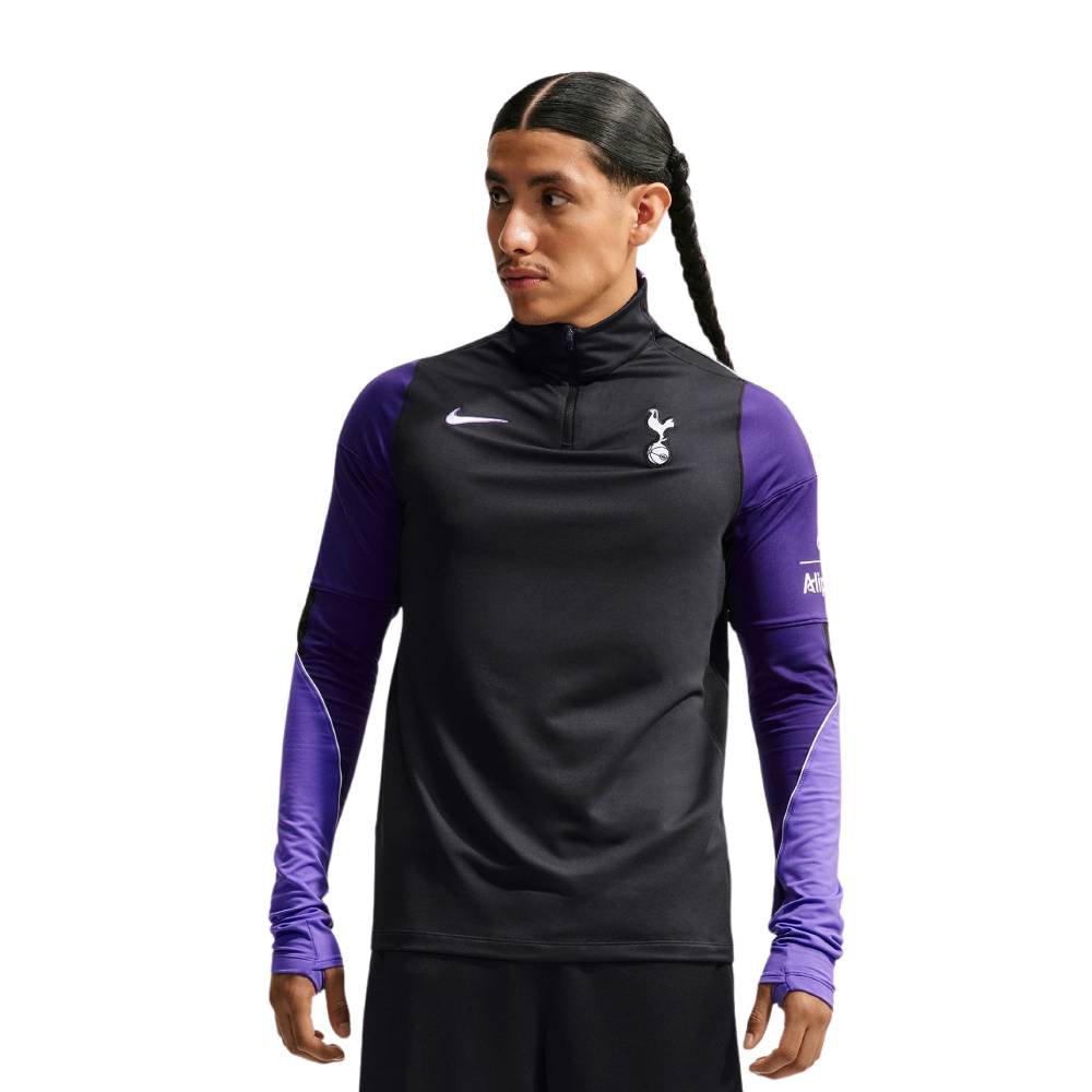 Nike Tottenham Hotspur Strike Trainingstrui 1/4-Zip 2026-2027 Zwart Paars Wit
