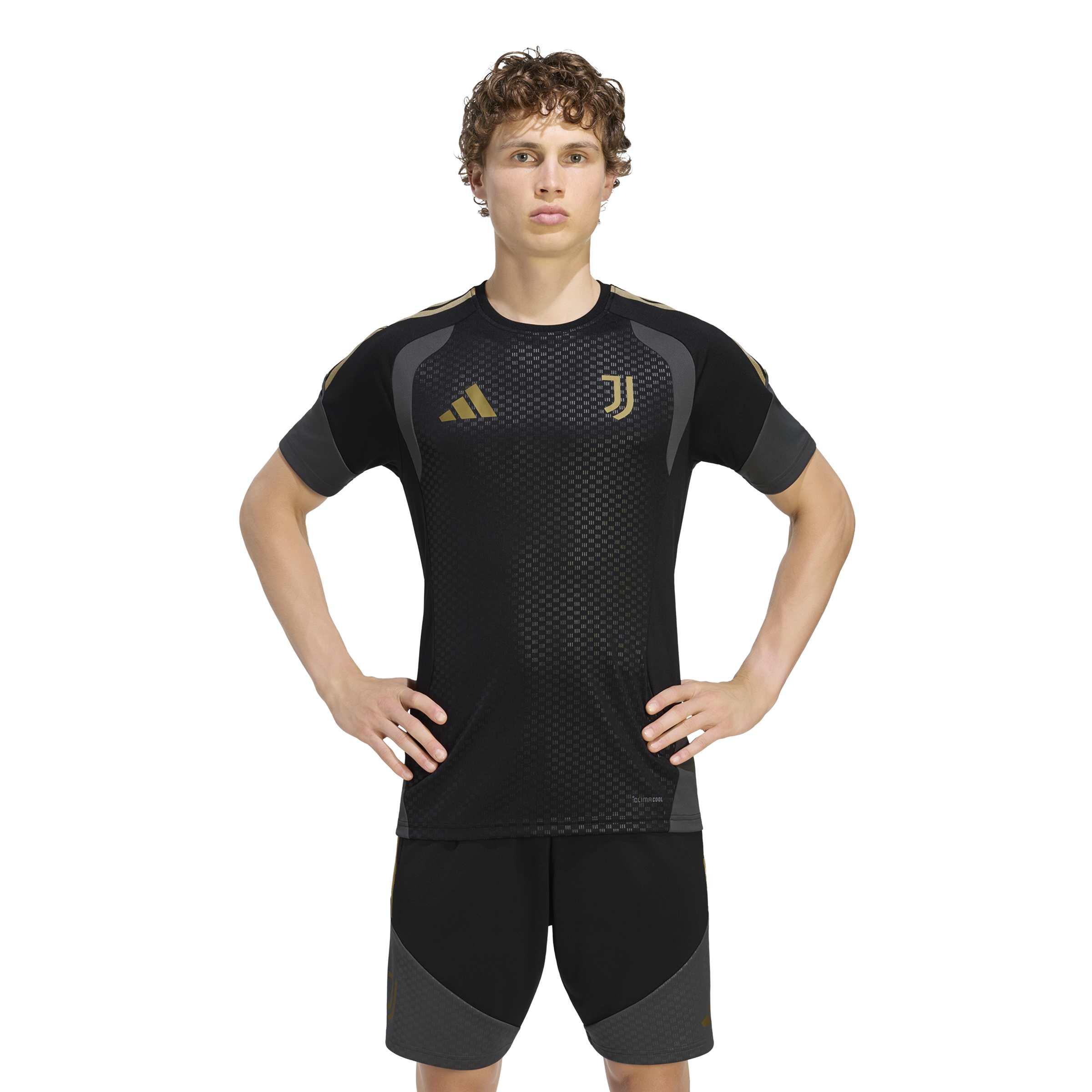 Adidas Juventus Europees Trainingsshirt 2026-2027 Zwart Grijs Goud