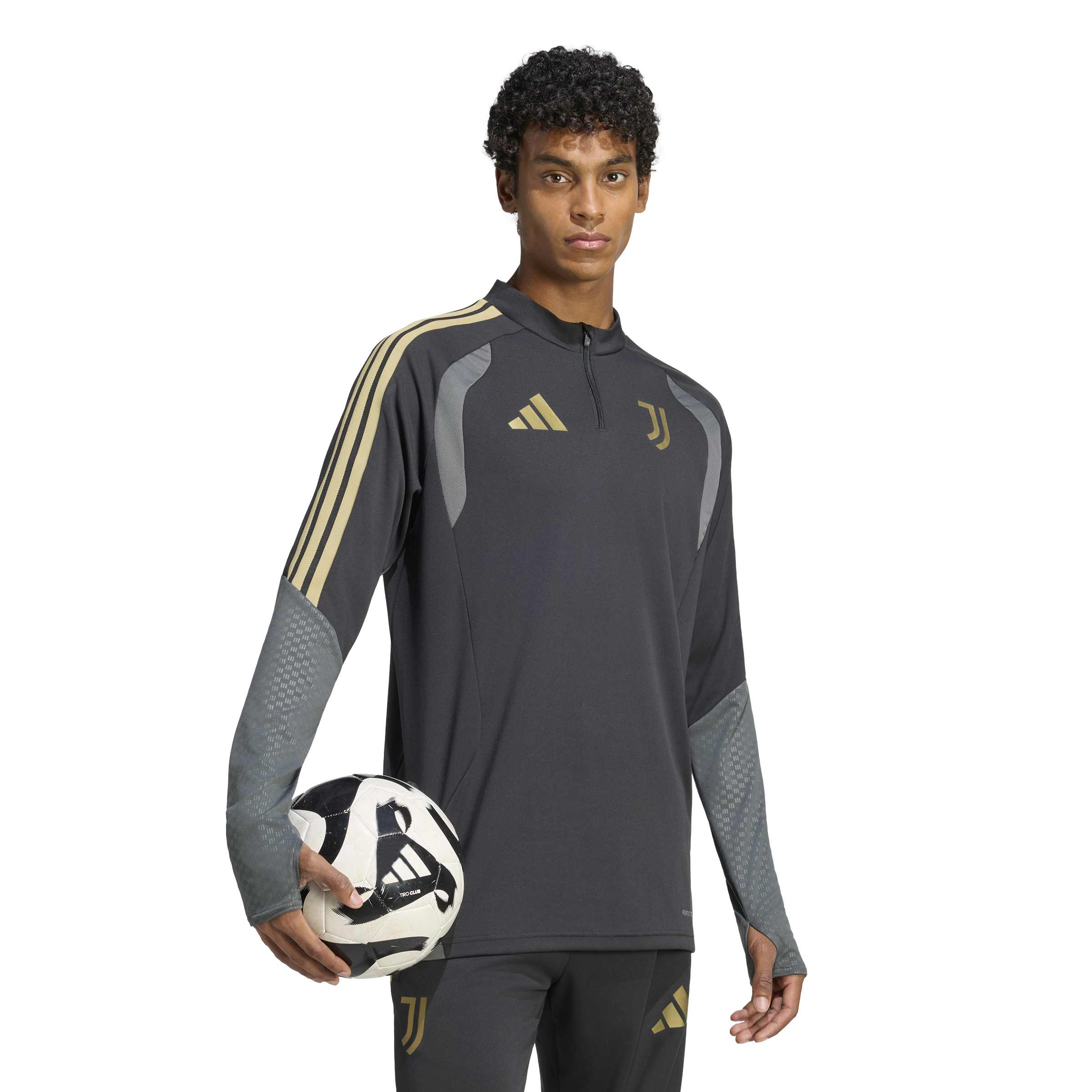 Adidas Juventus Europees Trainingstrui 1/4-Zip 2026-2027 Zwart Grijs Goud