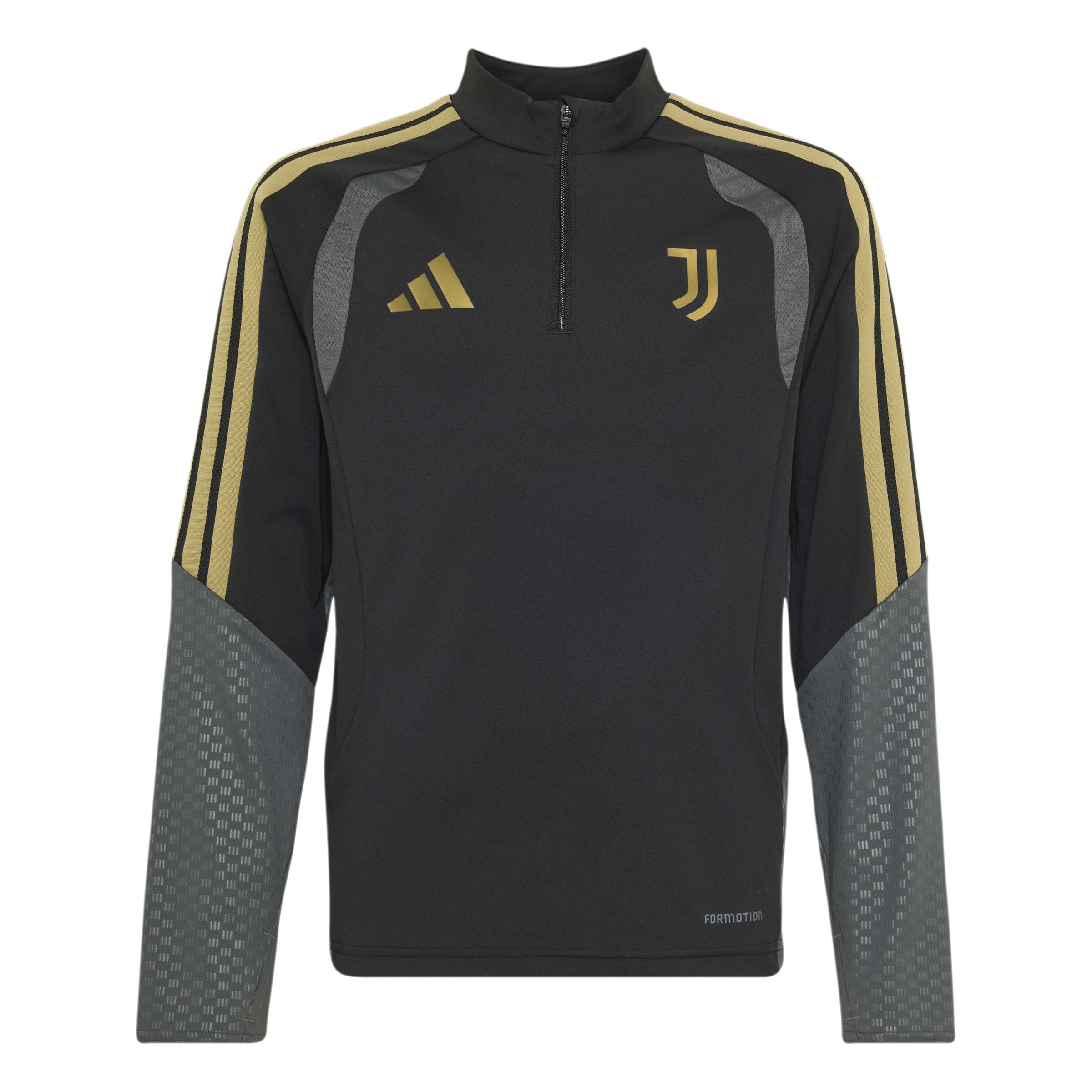 Adidas Juventus Europees Trainingstrui 1/4-Zip 2026-2027 Kids Zwart Grijs Goud