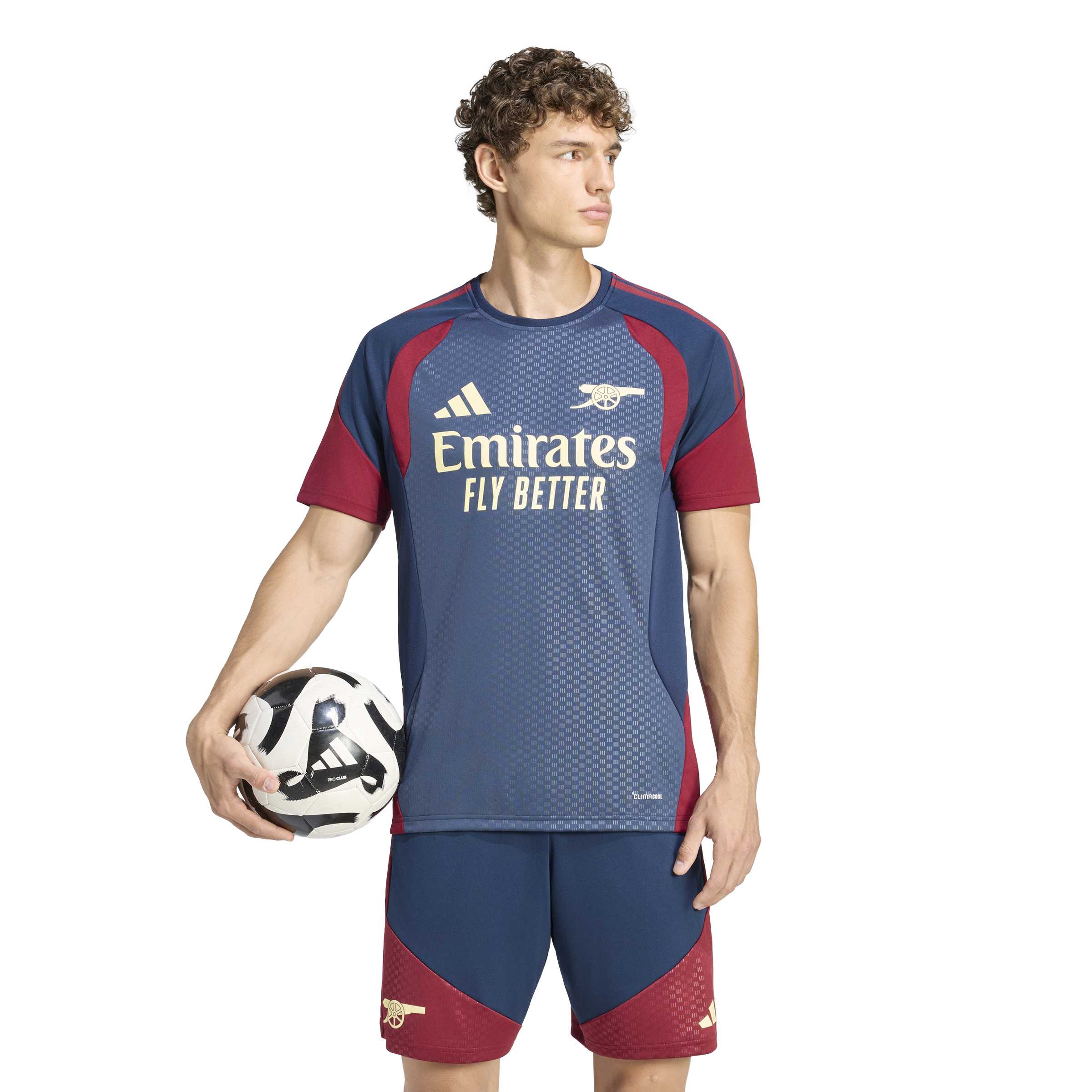 Adidas Arsenal Europees Trainingsshirt 2026-2027 Donkerblauw Rood Lichtgeel
