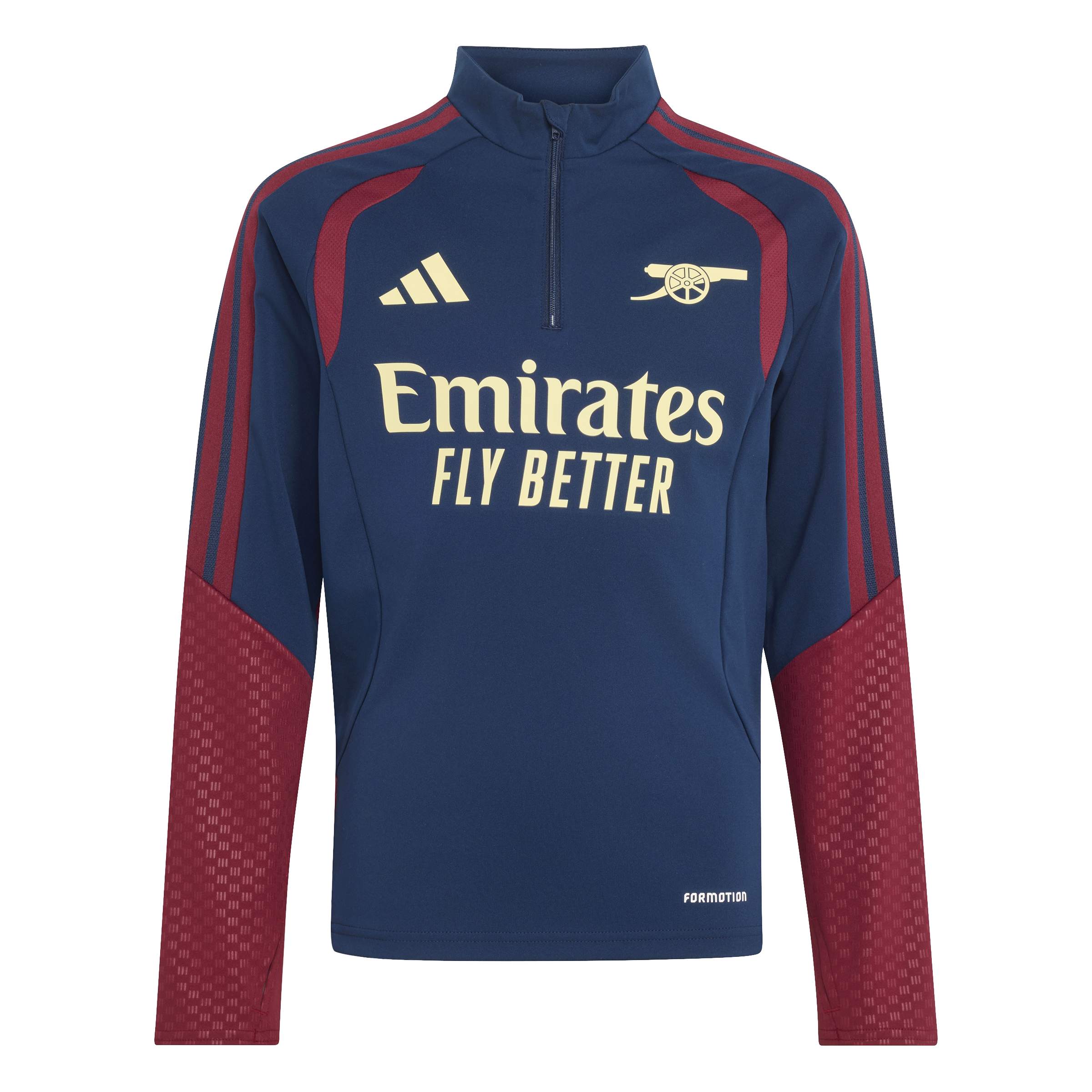 Adidas Arsenal Europees Trainingstrui 1/4-Zip 2026-2027 Kids Donkerblauw Rood Lichtgeel