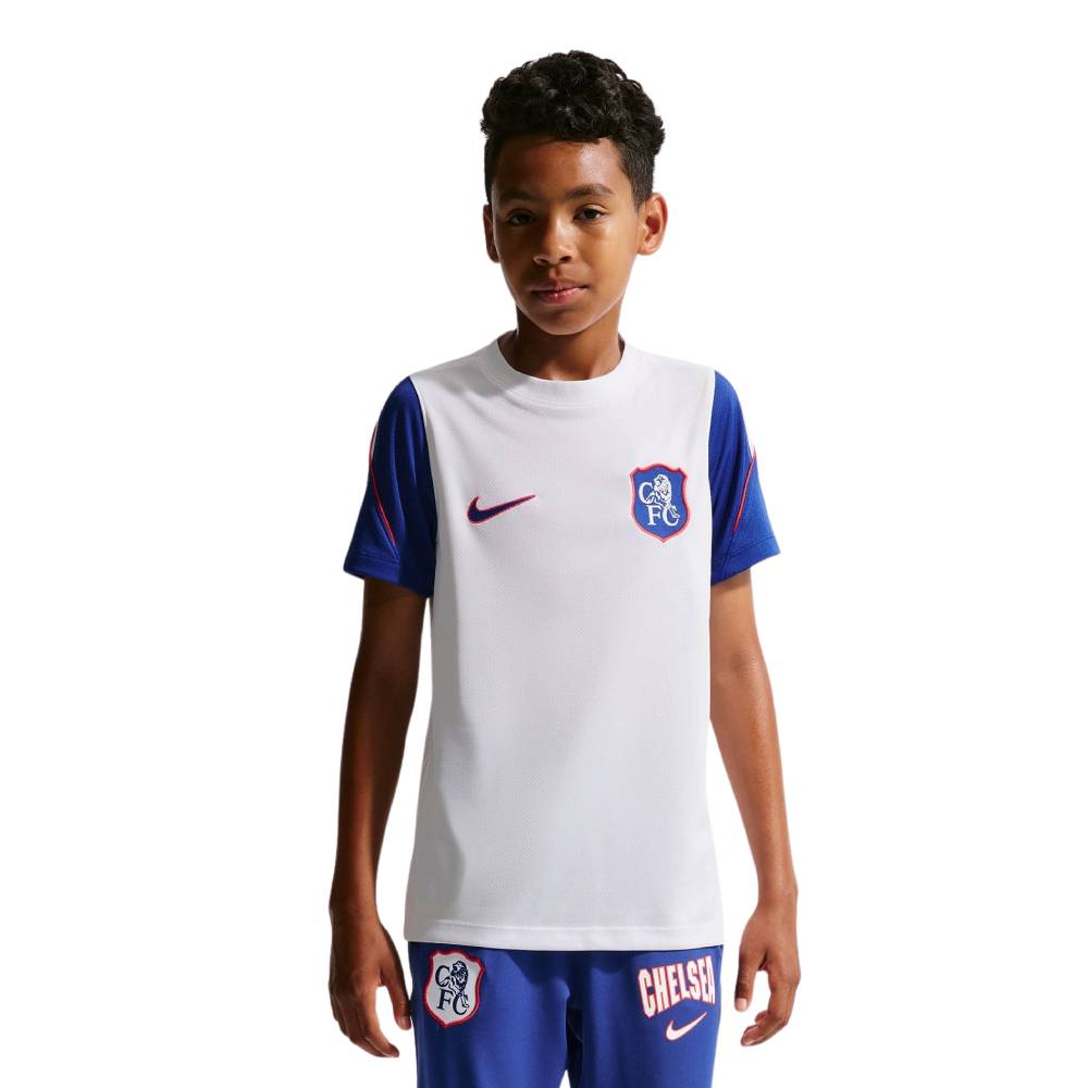 Nike Chelsea Strike Trainingsshirt 2026-2027 Kids Wit Blauw