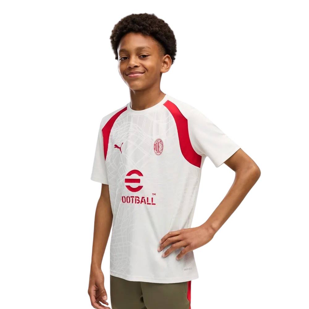 PUMA AC Milan Trainingsshirt 2026-2027 Kids Lichtgrijs Rood