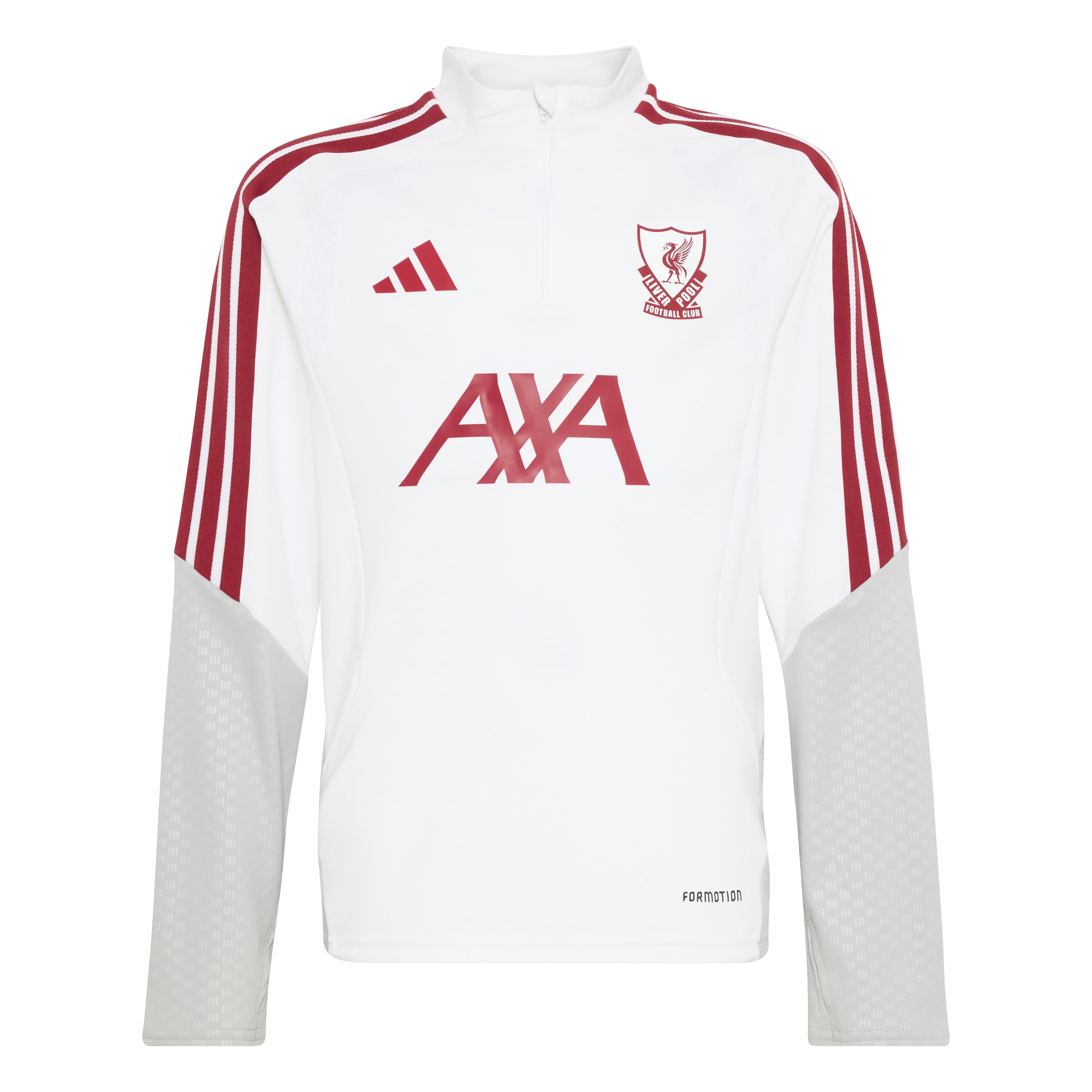 Adidas Liverpool Europees Trainingstrui 1/4-Zip 2026-2027 Kids Wit Rood Grijs