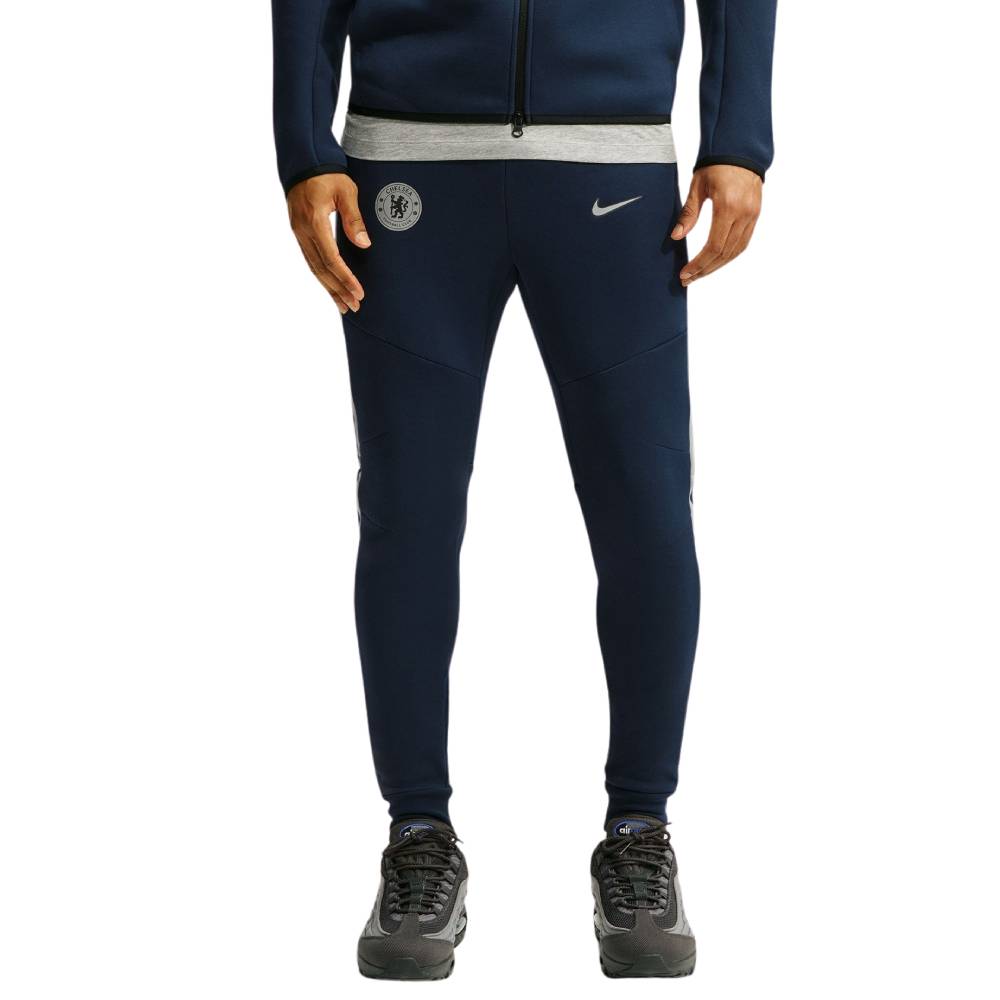 Nike Chelsea Tech Fleece Joggingbroek 2026-2027 Donkerblauw Zilver