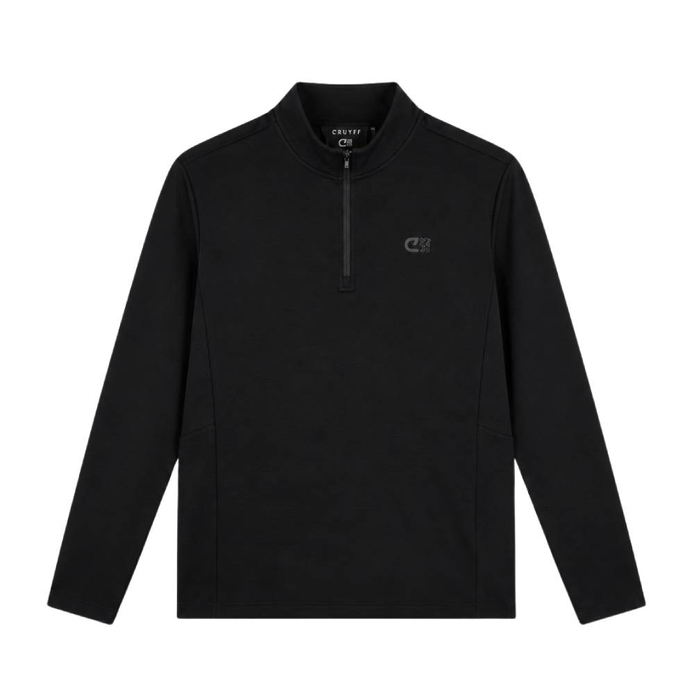 Cruyff Reflect Running Trainingstrui 1/4 Zip Zwart Zilver