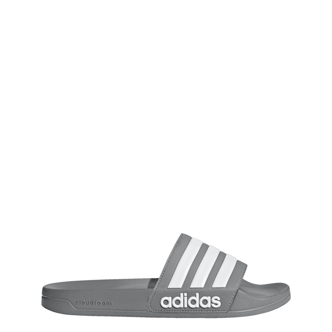 adidas Adilette Cloudfoam Badslippers Grijs Wit