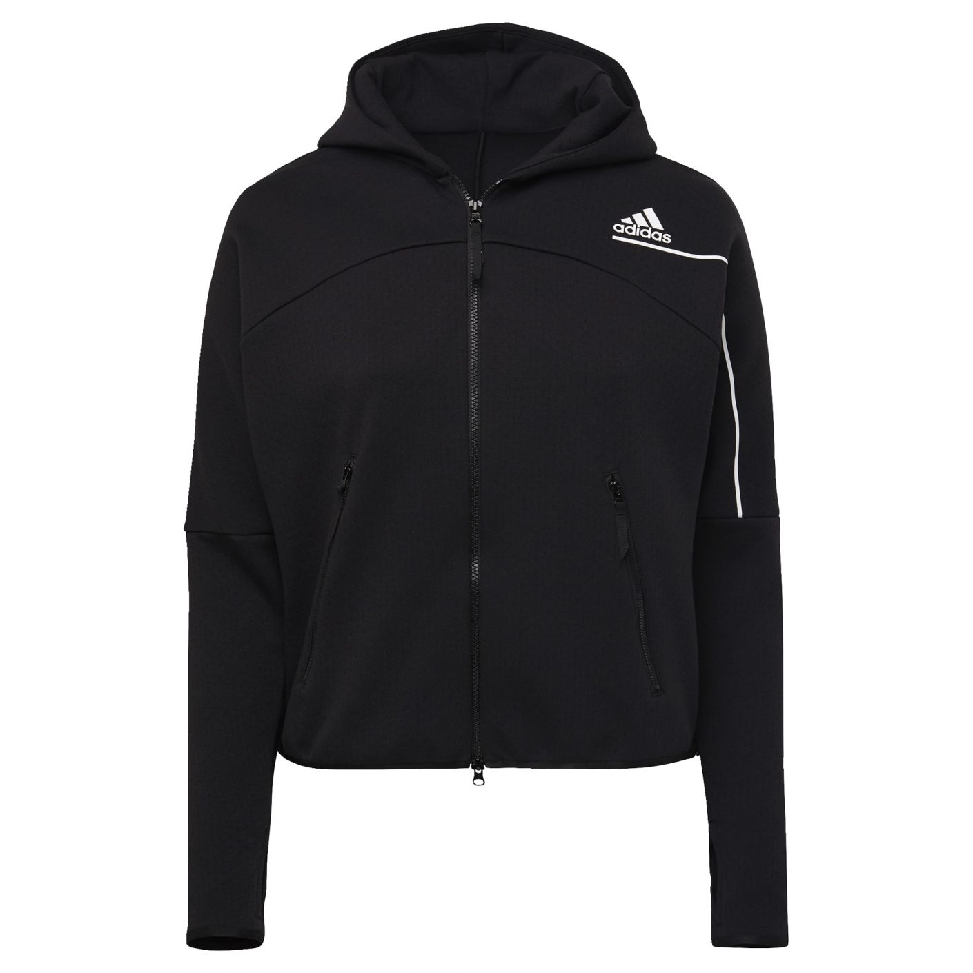 adidas Z.N.E. Hoodie Dames Zwart (Grote Maat)