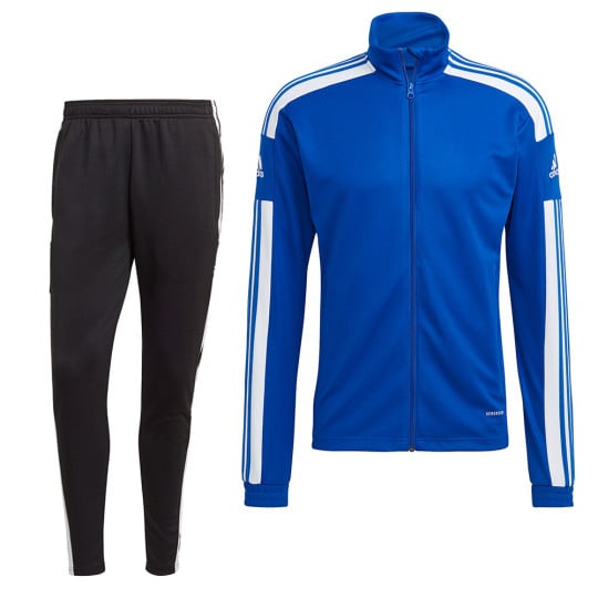 adidas Squadra 21 Full-Zip Trainingspak Blauw Zwart Wit