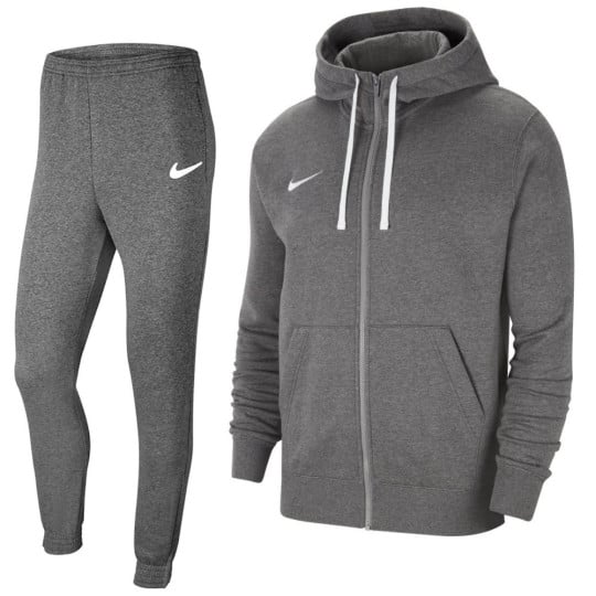 Nike Park 20 Fleece Full-Zip Trainingspak Donkergrijs Wit