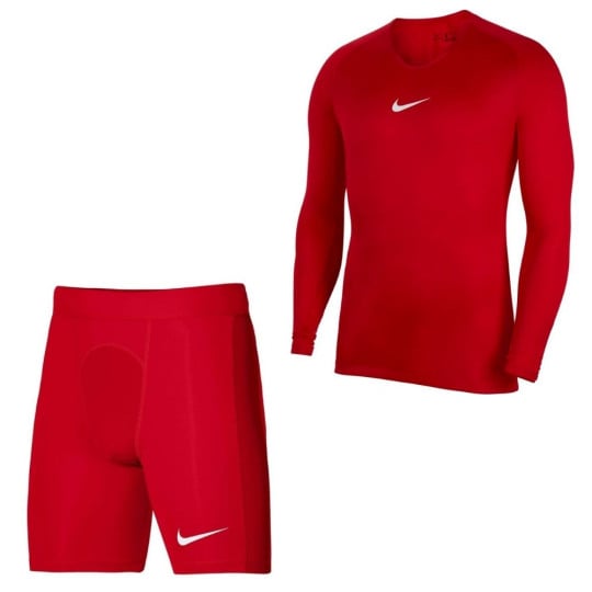 Nike Dri-Fit Park Trainingsset Lange Mouwen Rood Wit