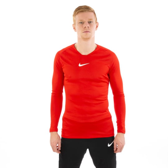Nike Dri-Fit Park Long Sleeve Base Layer Red White