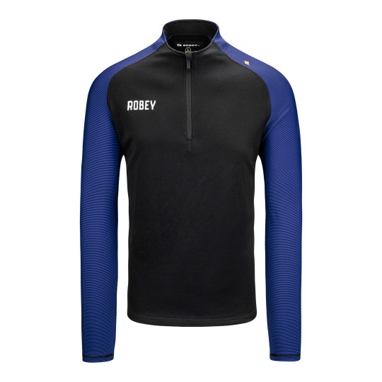 Robey Performance Half-Zip Trainingstrui Zwart Royal Blauw