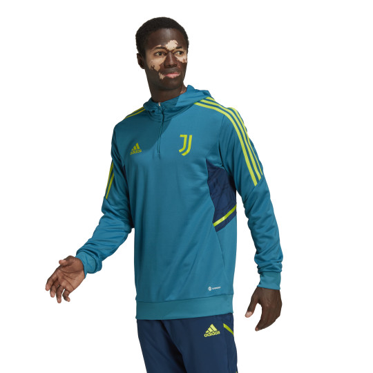 adidas Juventus Track Hoodie 2022-2023 Blauw Geel