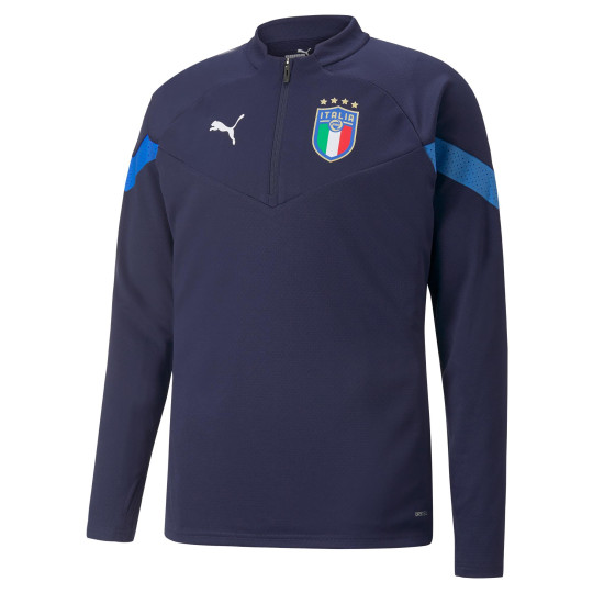 PUMA Italië 1/4-Zip Trainingstrui 2022-2024 Donkerblauw Blauw