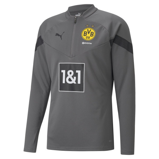 PUMA Borussia Dortmund 1/4-Zip Trainingstrui 2022-2023 Grijs
