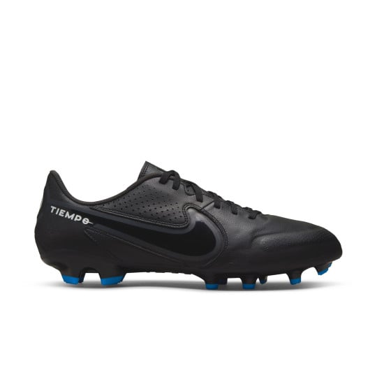Nike Tiempo Legend 9 Academy Grass/Artificial Grass Football Shoes (MG) Black Grey Blue