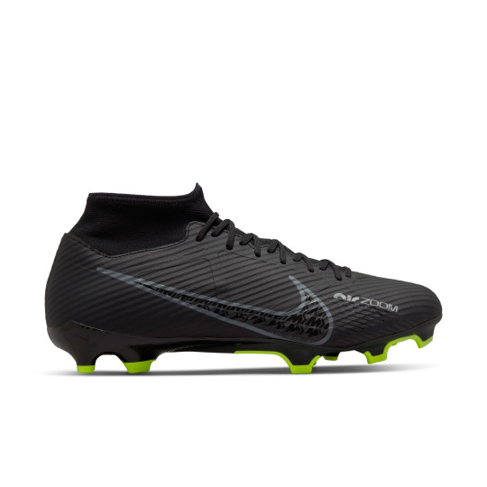 Nike Zoom Mercurial Superfly 9 Academy Grass/ Artificial Grass Football Shoes (MG) Black Grey Neon Yellow