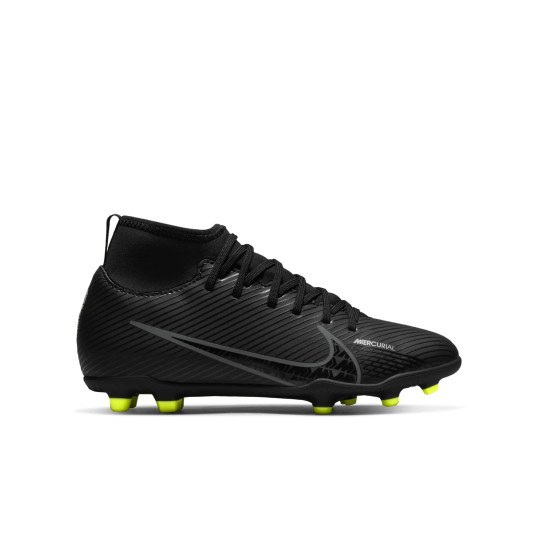 Nike Mercurial Superfly 9 Club Gazon Naturel / Gazon Artificiel Chaussures de Foot (MG) Enfants Noir Gris Blanc Néon Jaune