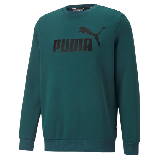 PUMA Essentials Big Logo Fleece Crew Sweater Donkergroen